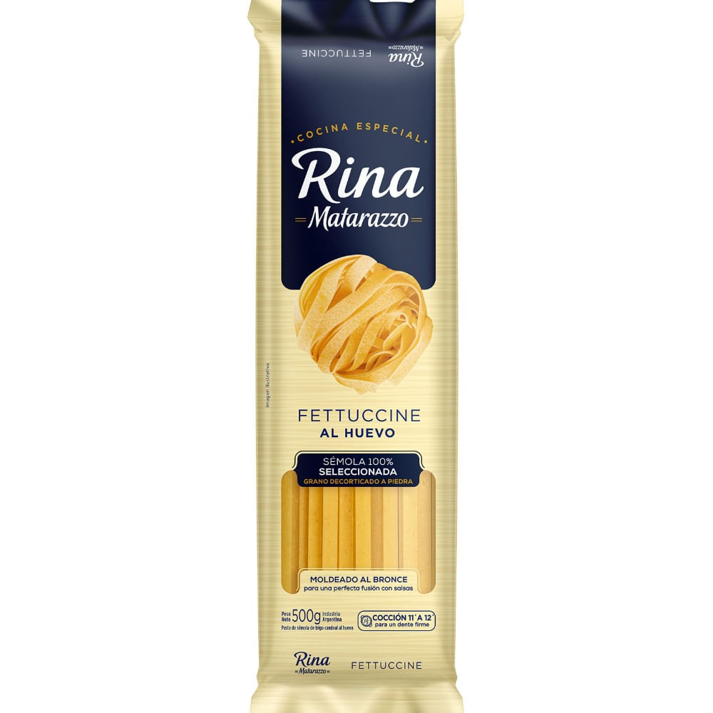 Fideos fettuccine al huevo Rina Matarazzo 500 grs