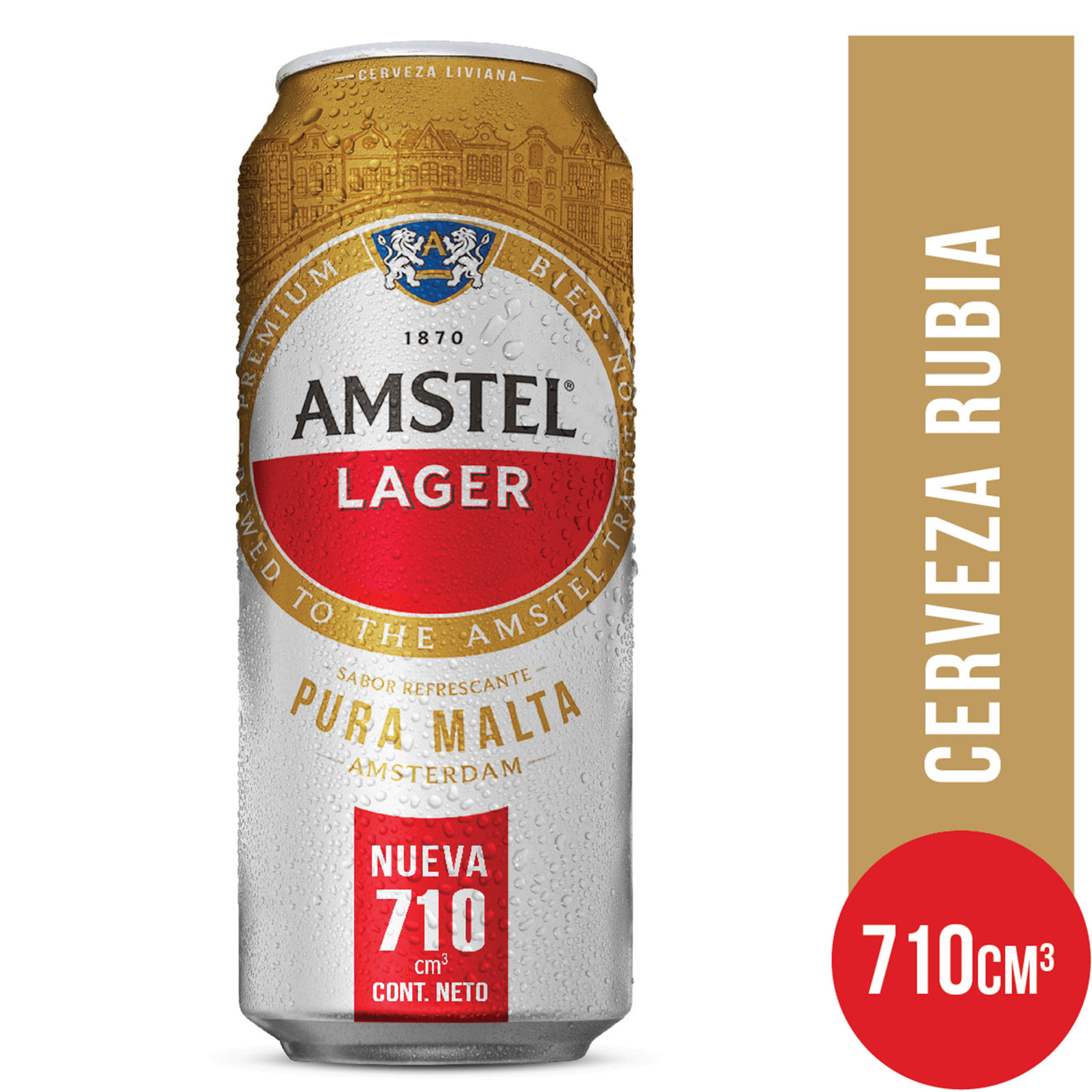 Cerveza blanca Amstel Lager 710 ml