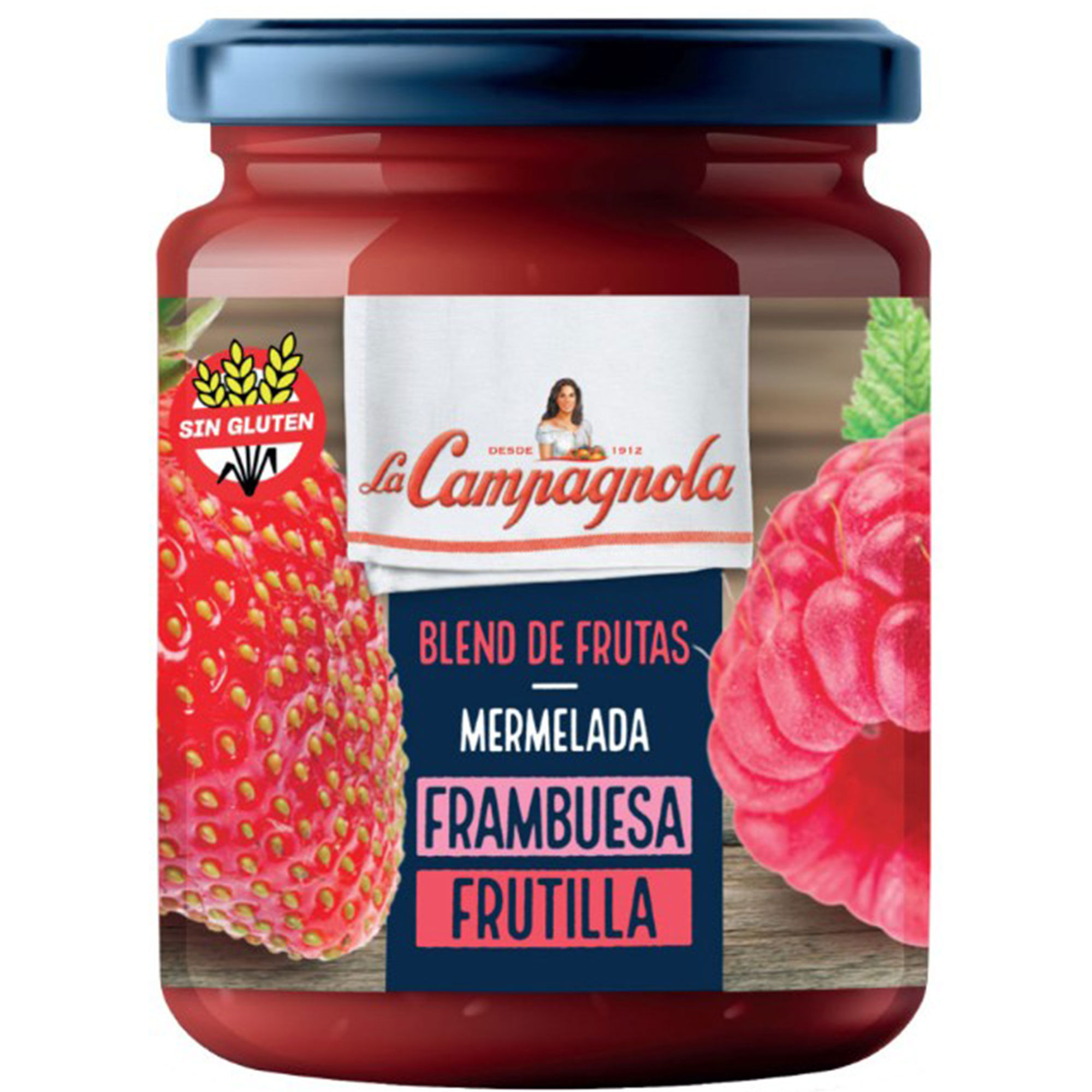 Mermelada La Campagnola de frambuesa frutilla 220 grs