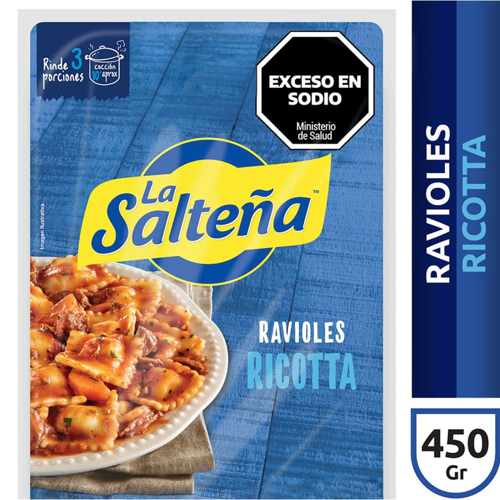 Ravioles de ricota La salteña 450 g.