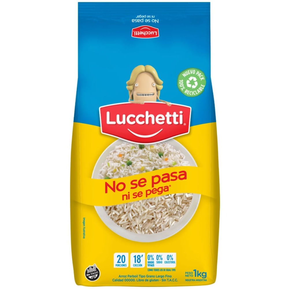 Arroz parboil Lucchetti 1 kg.