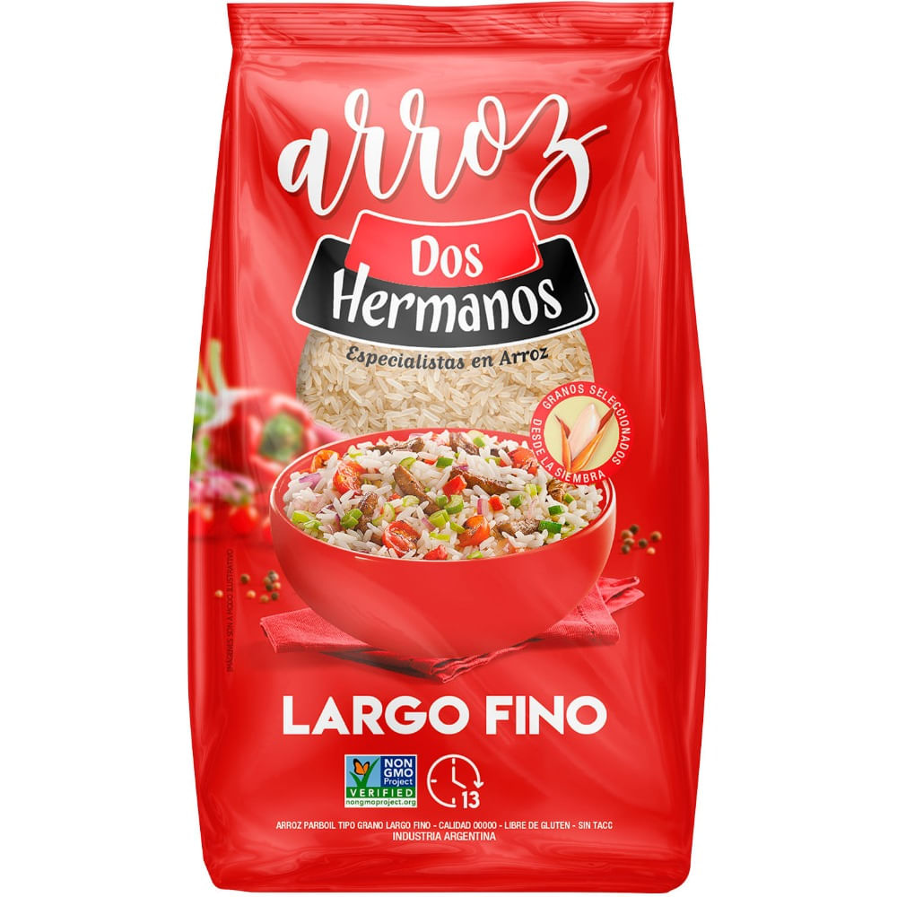Arroz largo fino 00000 Dos Hermanos bolsa 1 kg.
