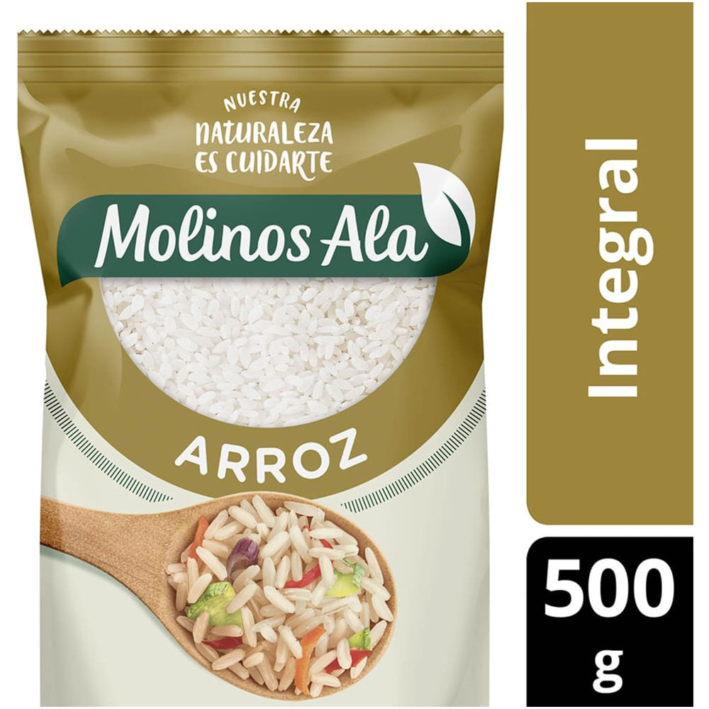 Arroz integral Molinos Ala bolsa 500 g.