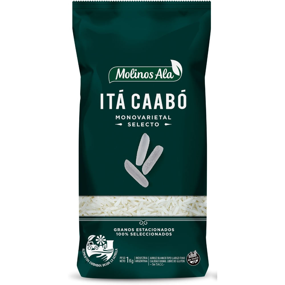 Arroz largo fino Itá caabó 1 kg.
