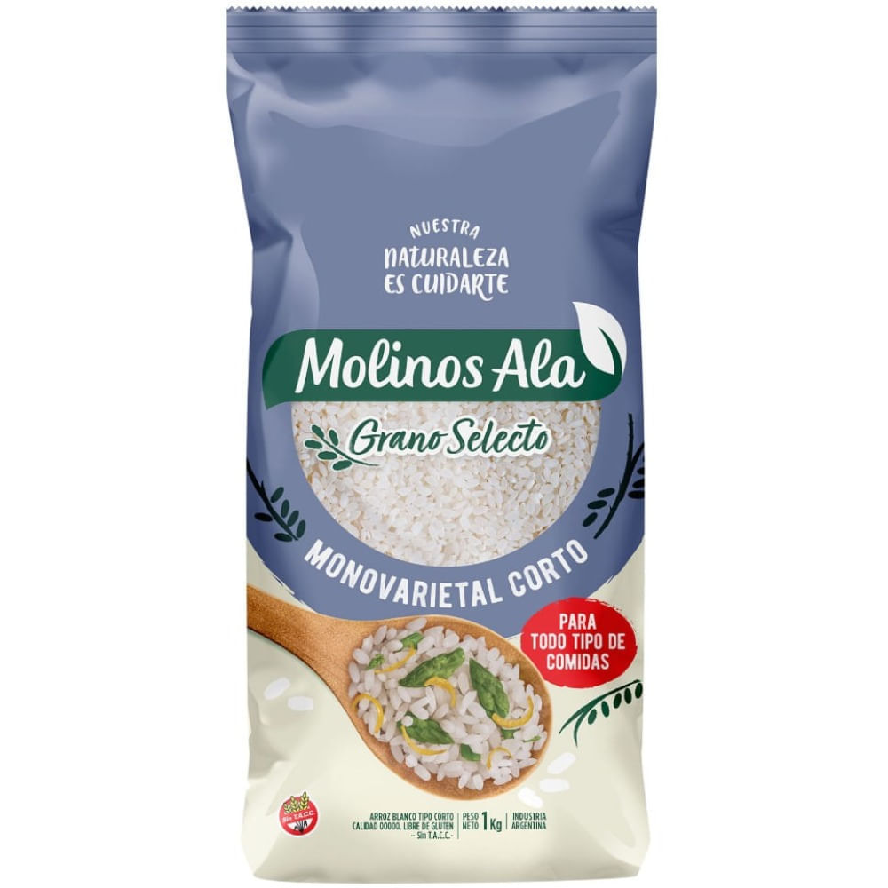 Arroz Molinos ala monovarietal selecto 1 kg.