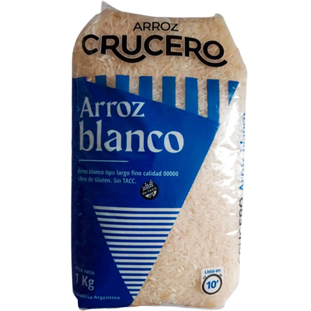 Arroz largo fino Crucero 00000 1 kg.