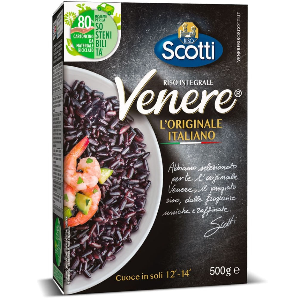 Arroz negro integral parboiled verene Riso Scotti 500 grs
