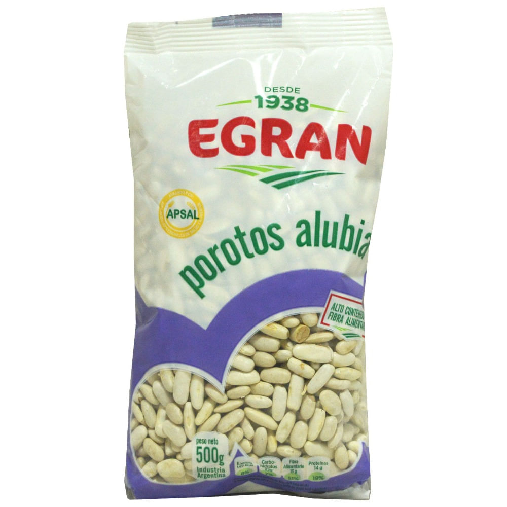 Porotos alubia Egran bolsa 500 g.