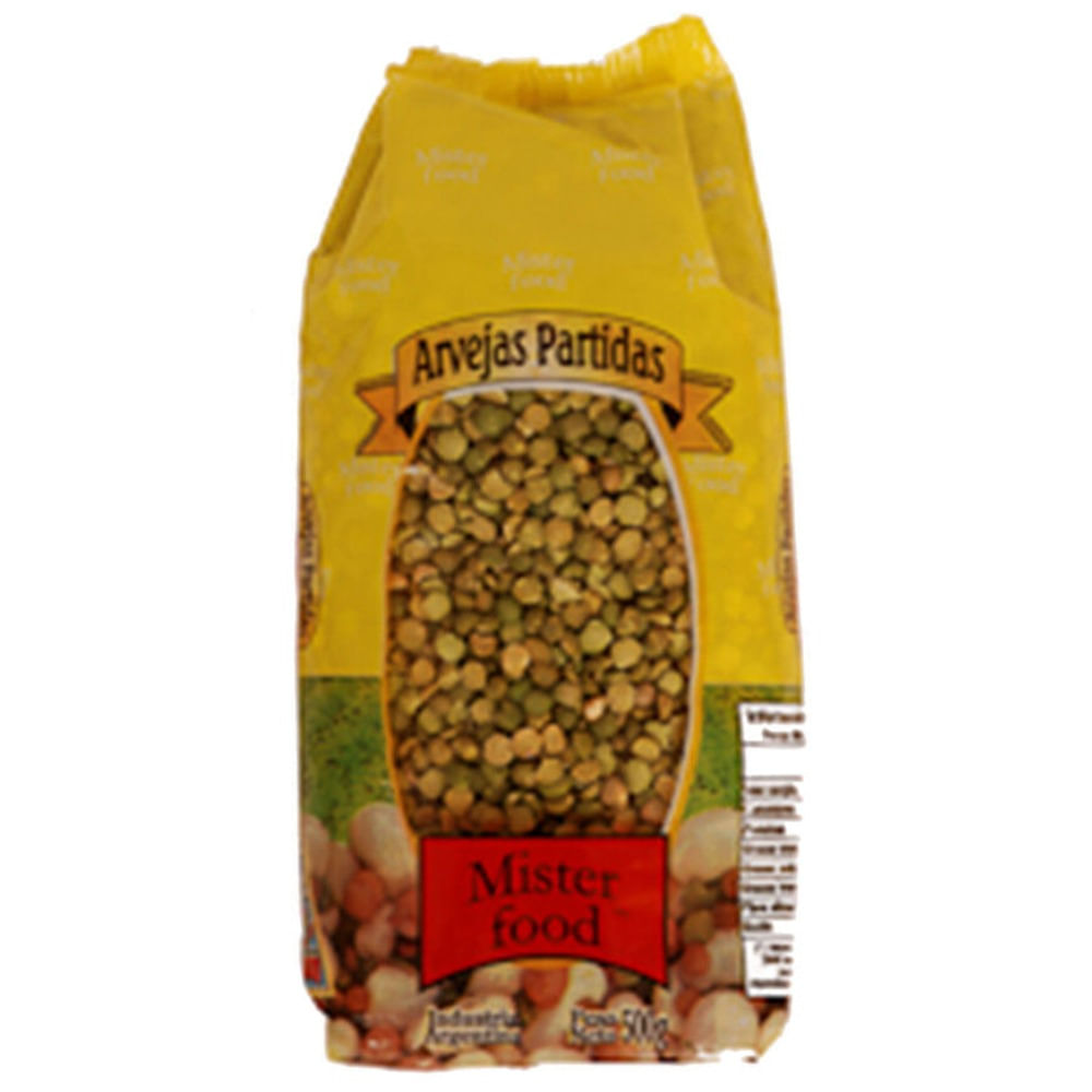 Arvejas partidas Mister Food 500 g.