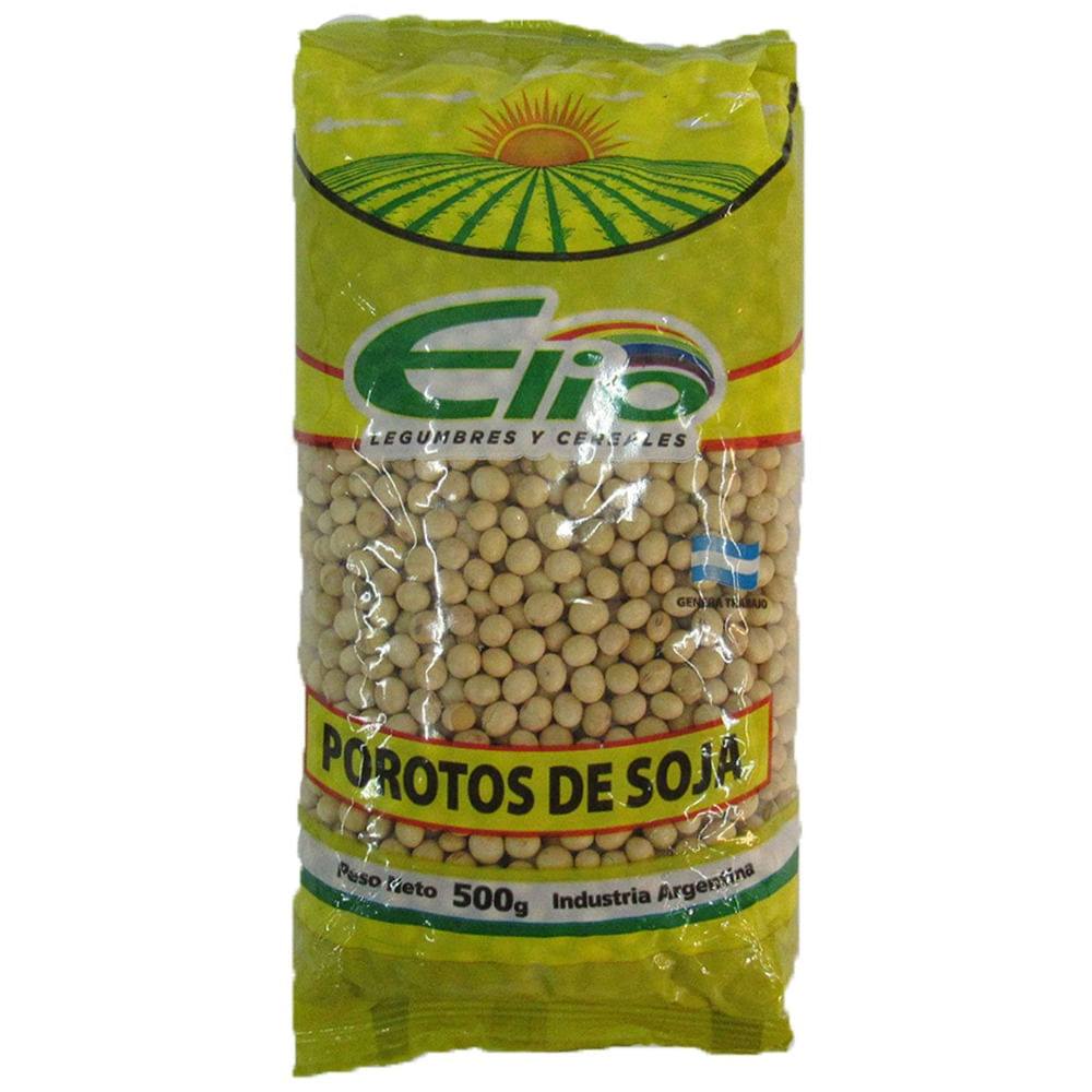 Porotos de soja Don Elio bolsa 500 g.