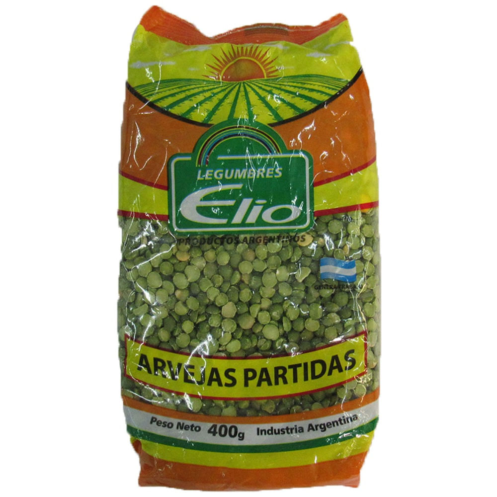 Arvejas partidas Don Elio bolsa 400 g.