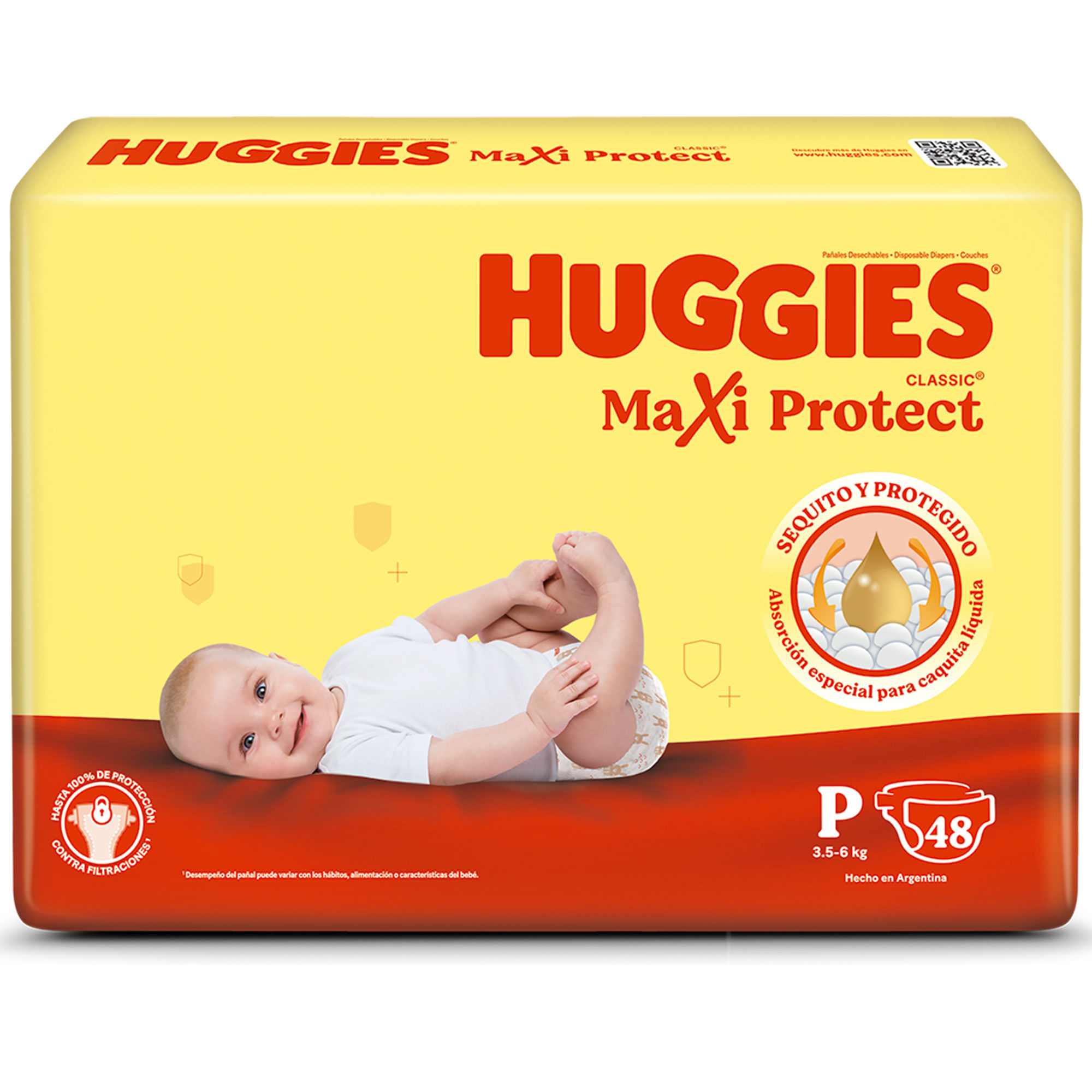 Pañales Huggies Classic talle P 48 uni