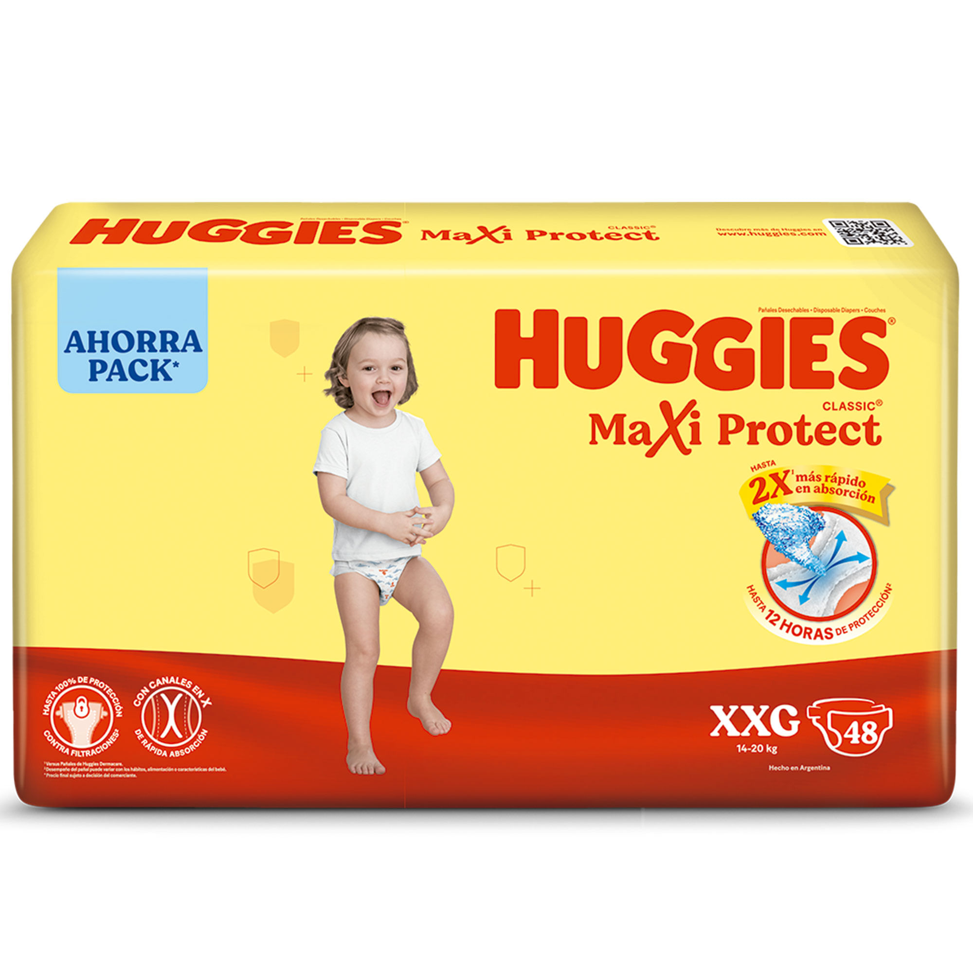 Pañales Huggies Classic talle XXG 48 uni