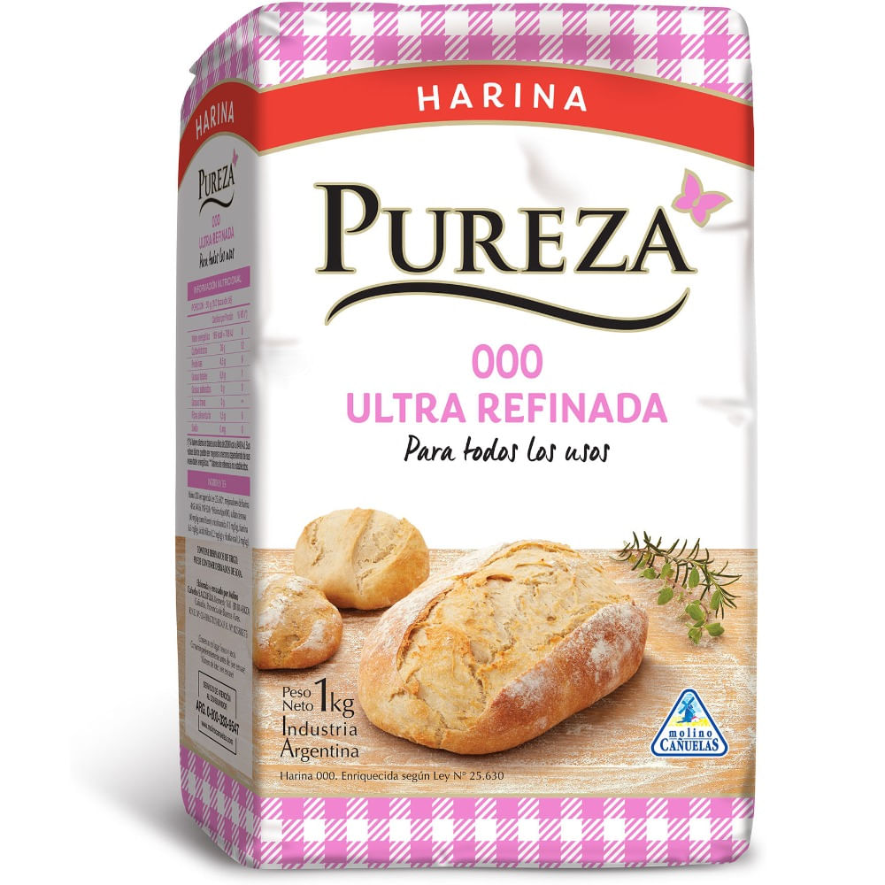 Harina de trigo 000 Pureza 1 kg.