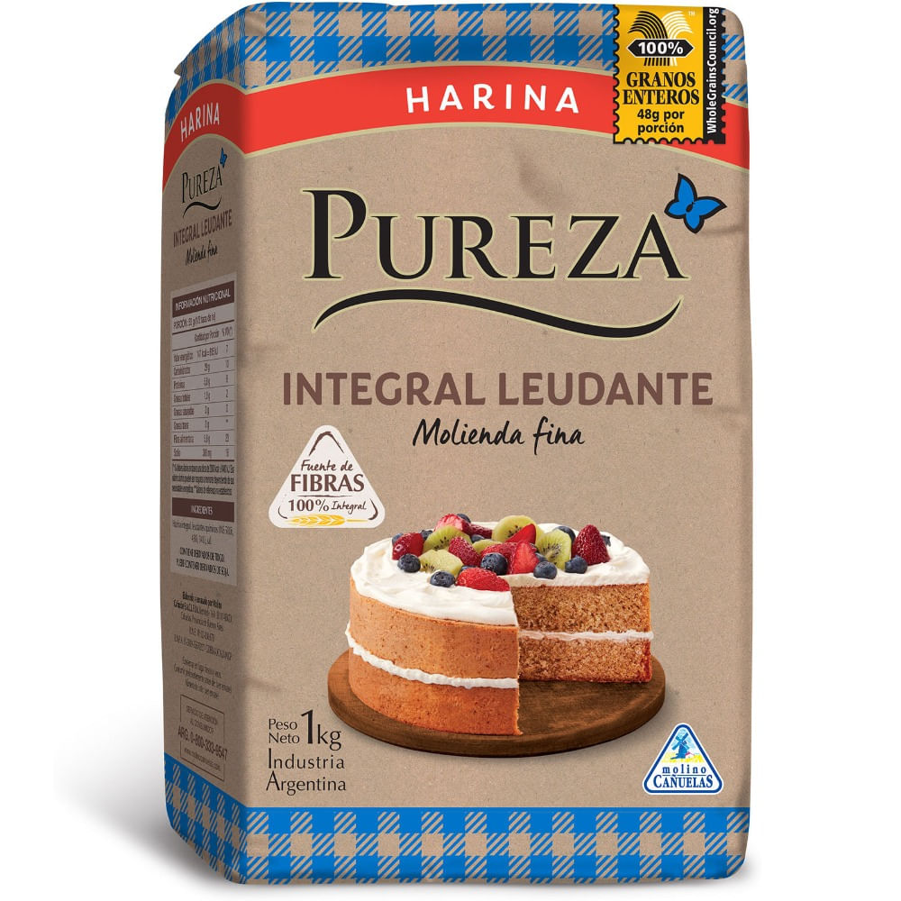 Harina integral leudante Pureza 1 kg.