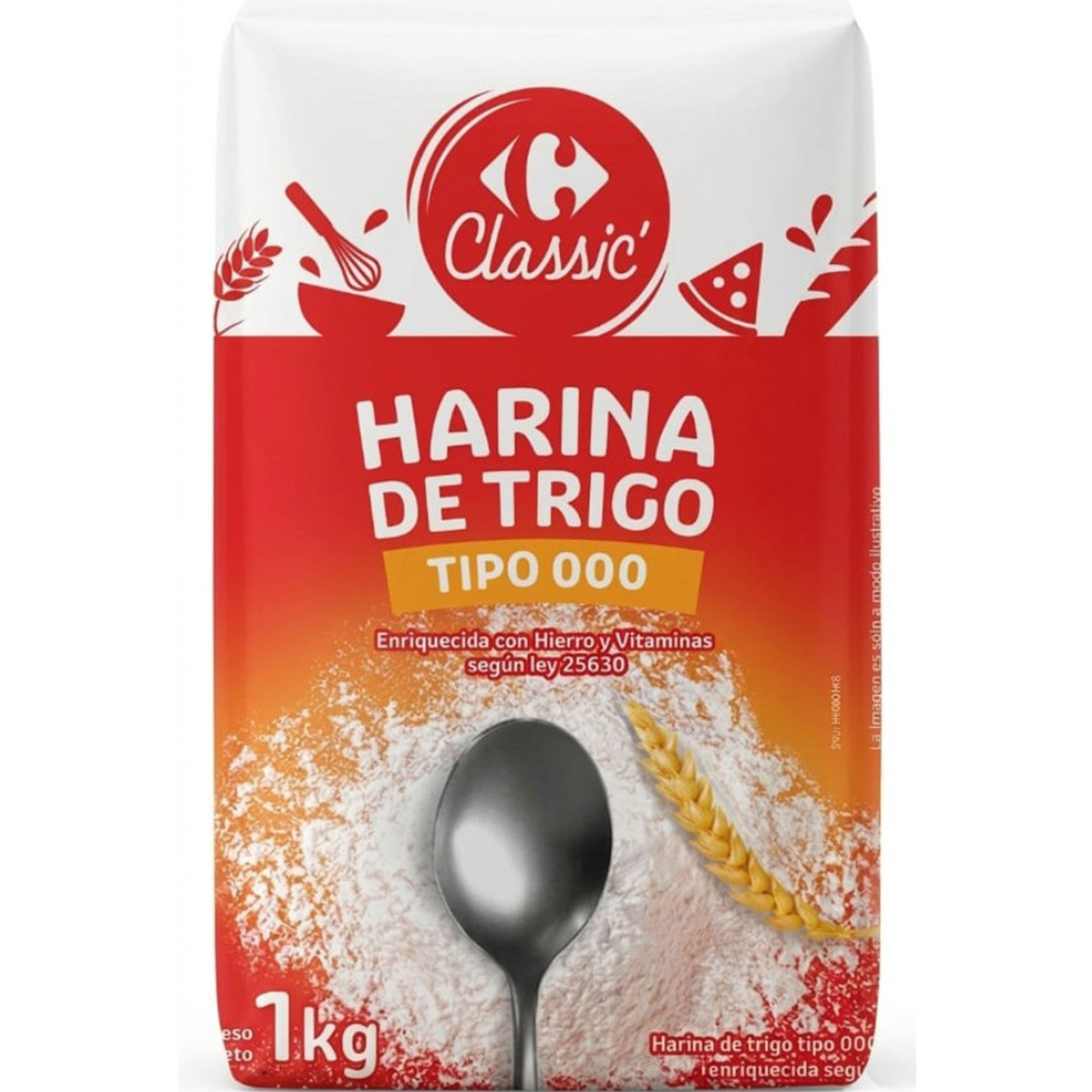 Harina 000 Carrefour Classic 1 kg