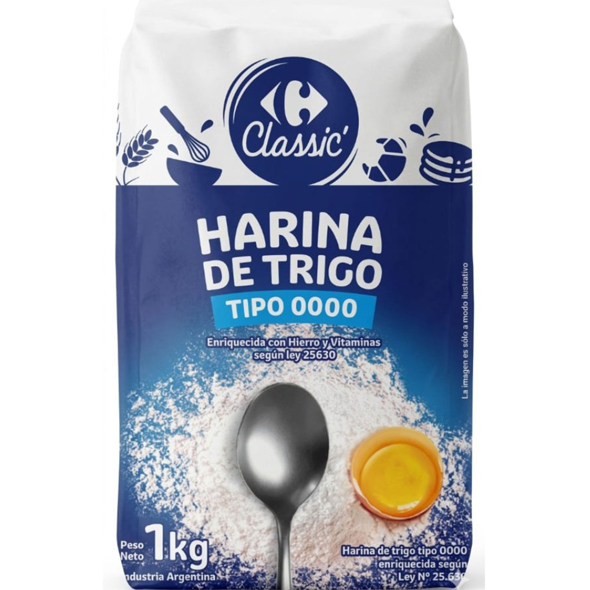 Harina 0000 Carrefour Classic 1 kg