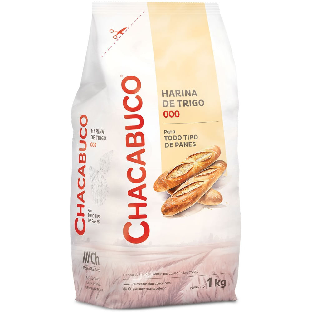 Harina de trigo 000 Chacabuco 1 kg.