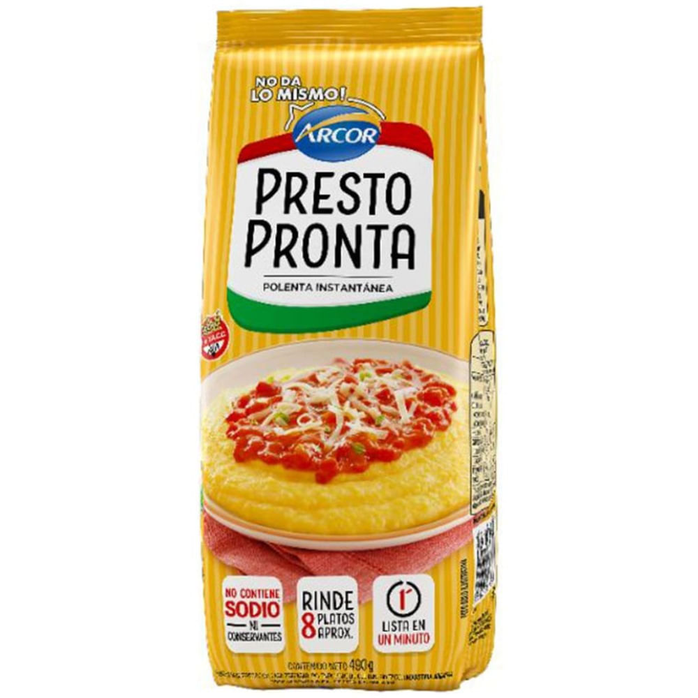Polenta instantánea Presto Pronta en bolsa 490 g.