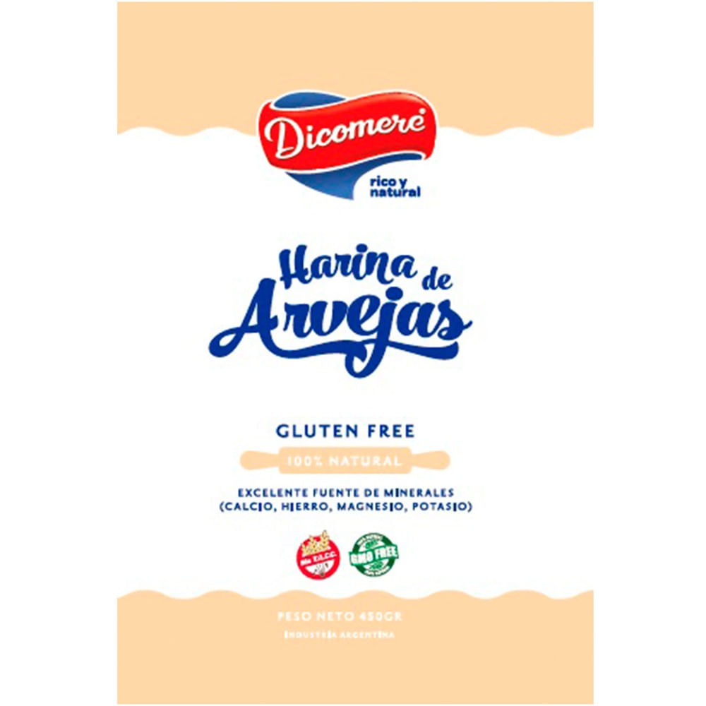 Harina de arvejas Dicomere paquete 450 g.