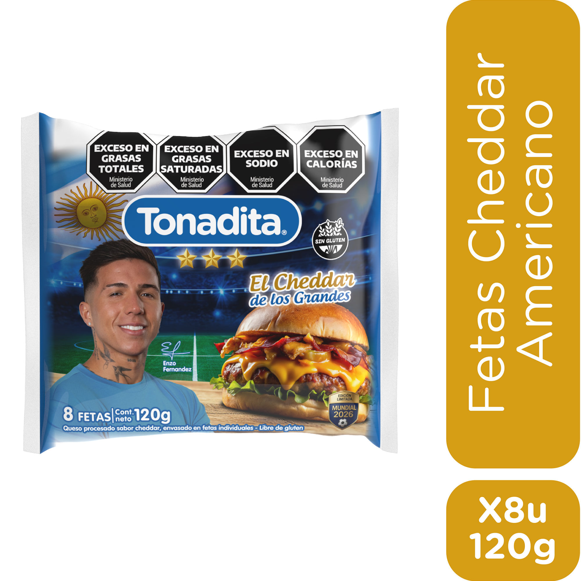 Queso cheddar Tonadita 120 g.