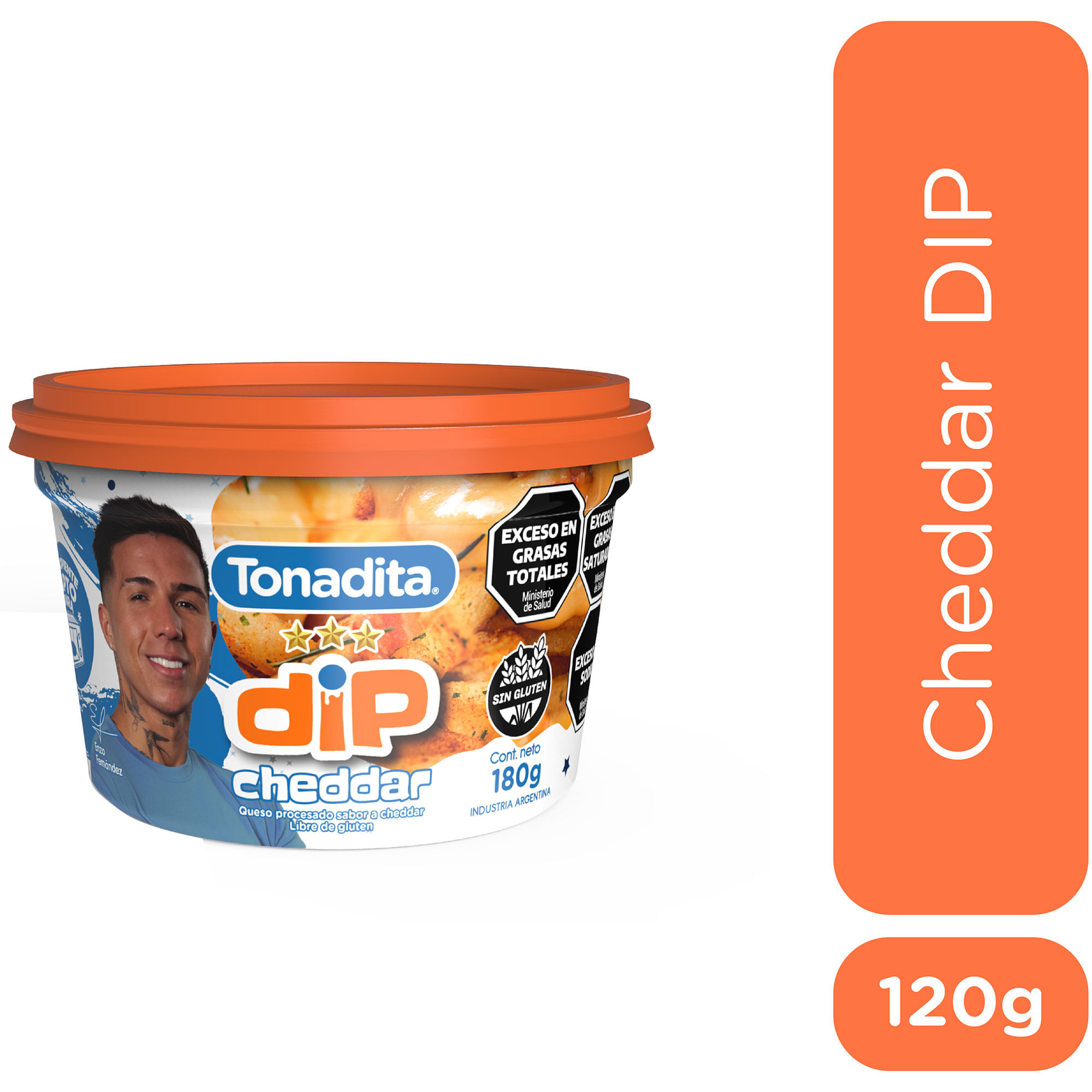 Queso sabor cheddar Tonadita dip 180 g.
