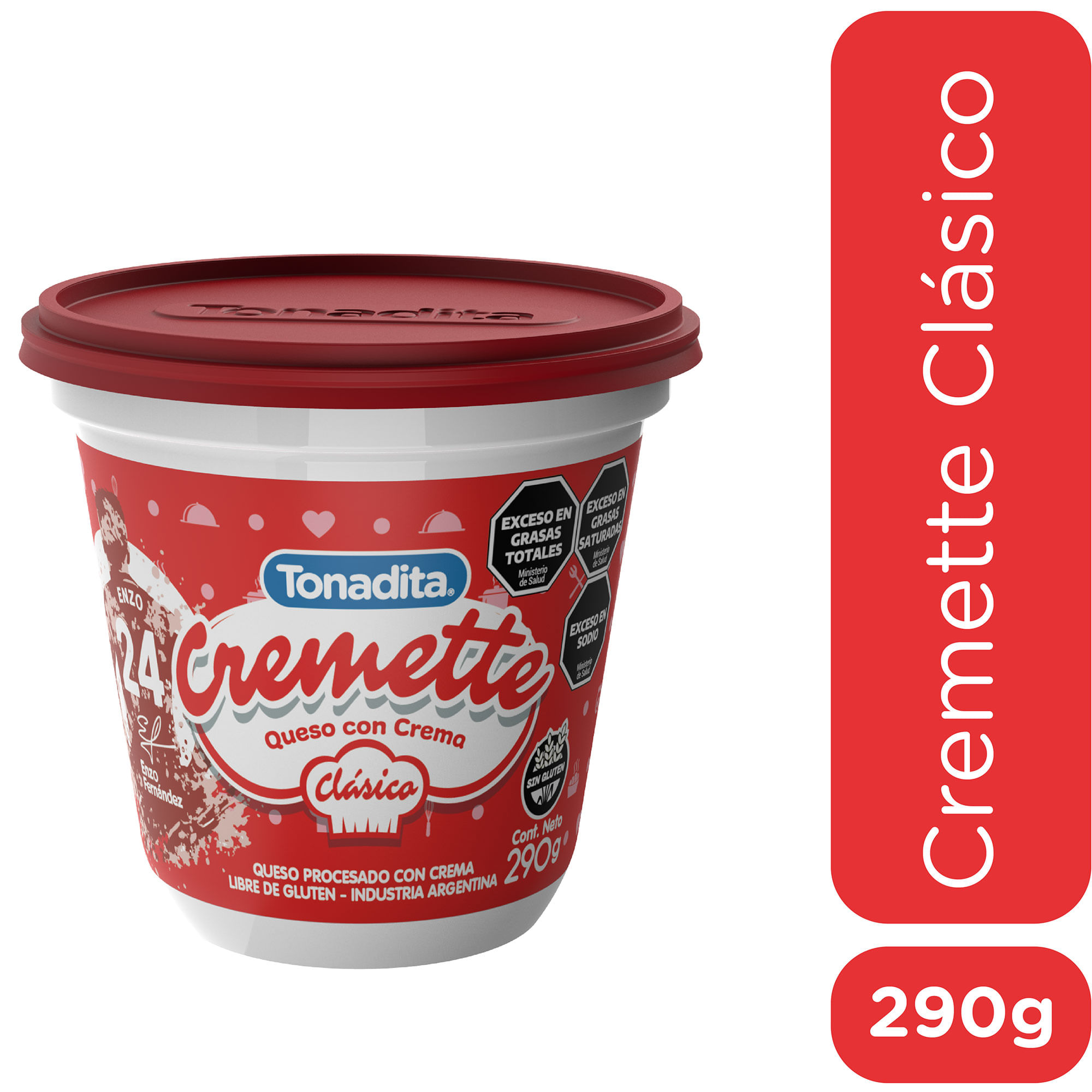 Queso crema Tonadita cremette 290 g.
