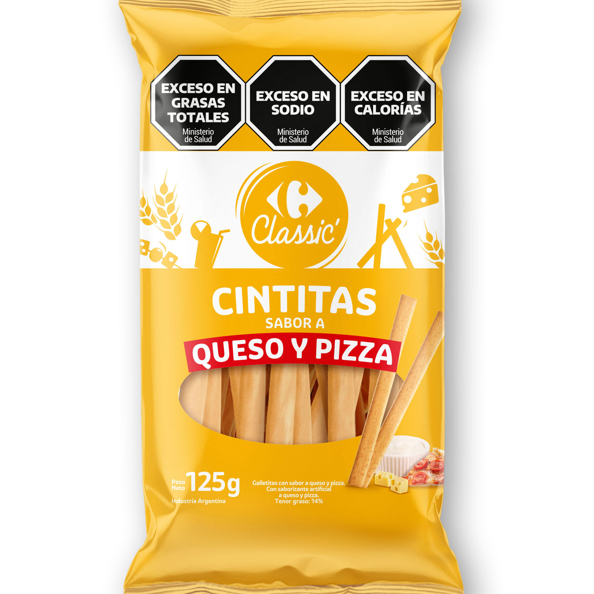 Cintitas Carrefour queso 125 g.