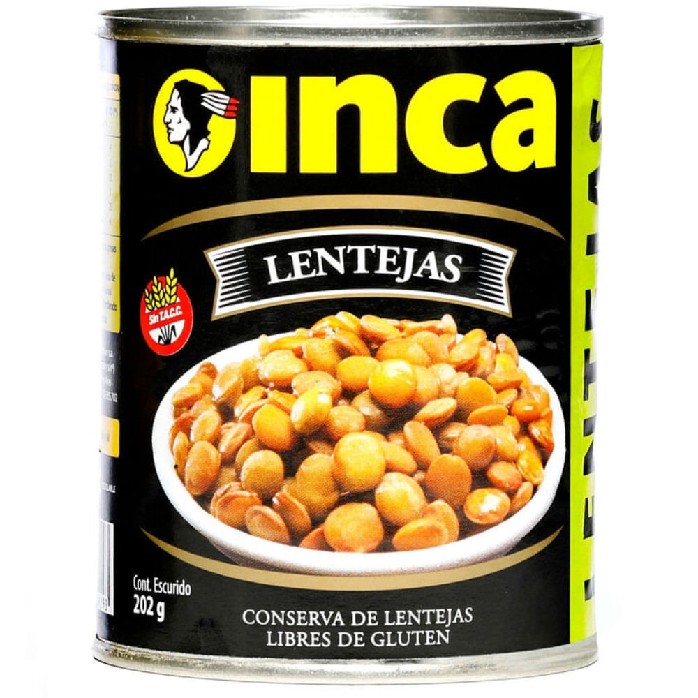 Lentejas secas remojadas Inca 350 g.