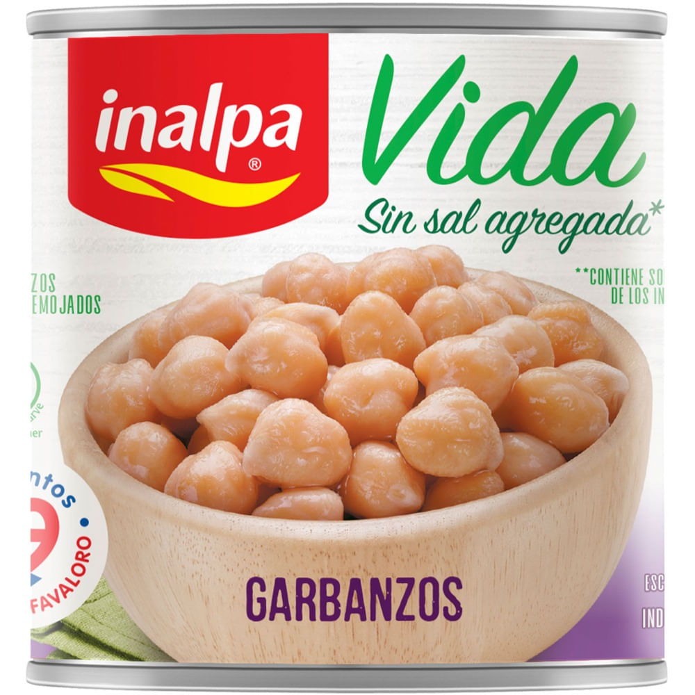 Garbanzos Inalpa Vida secos remojados sin sal 300 g.