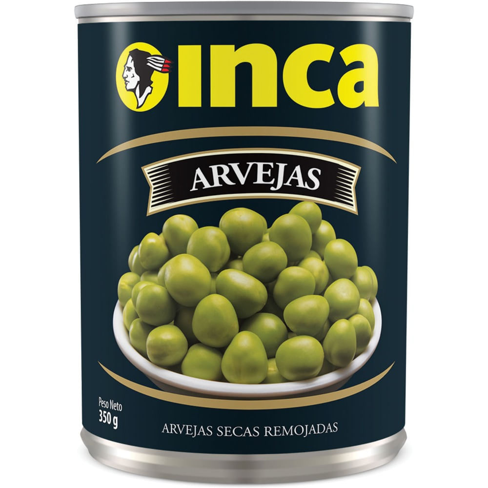 Arvejas secas Inca remojadas lata 350 g.