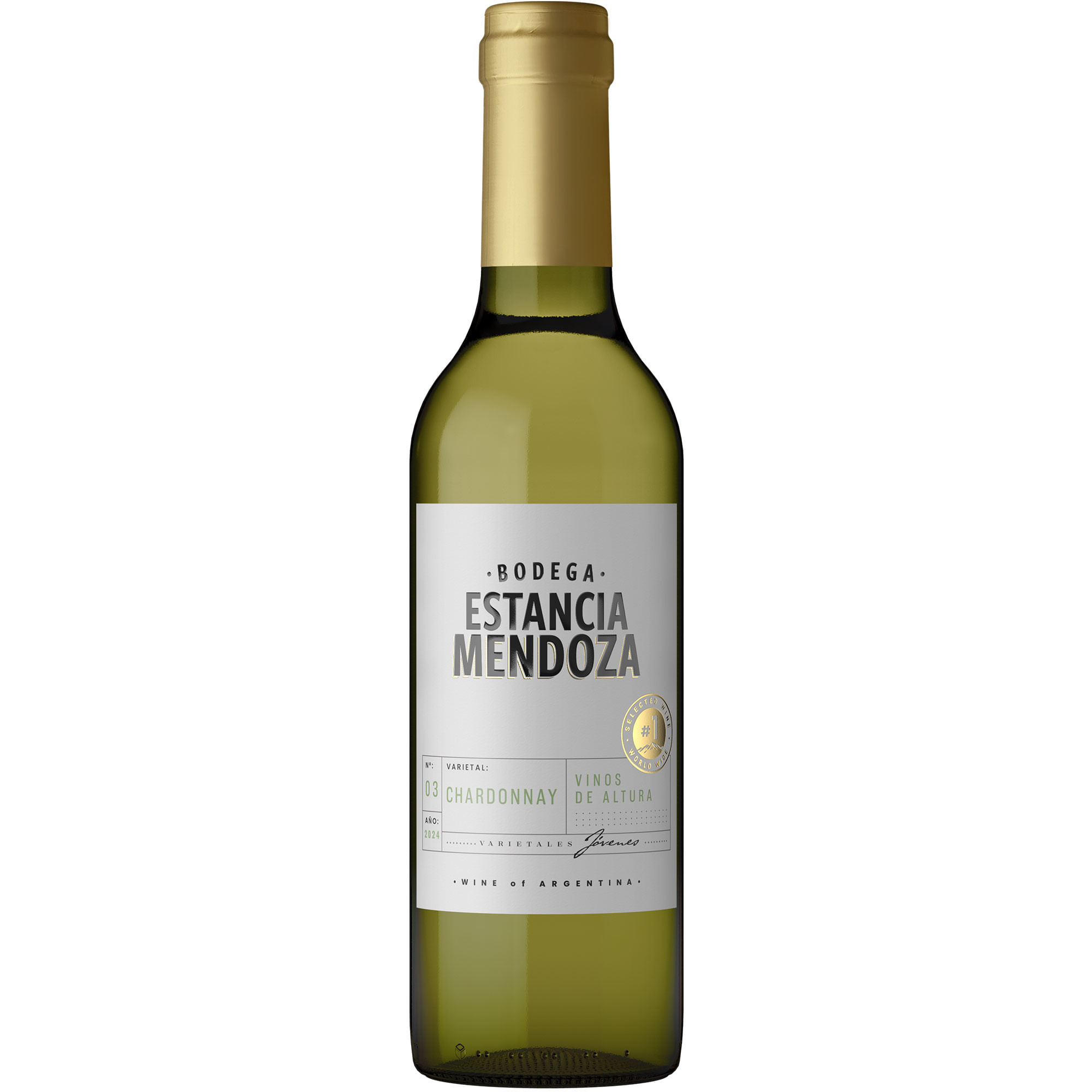 Vino blanco Chardonnay Estancia Mendoza botella 375 ml