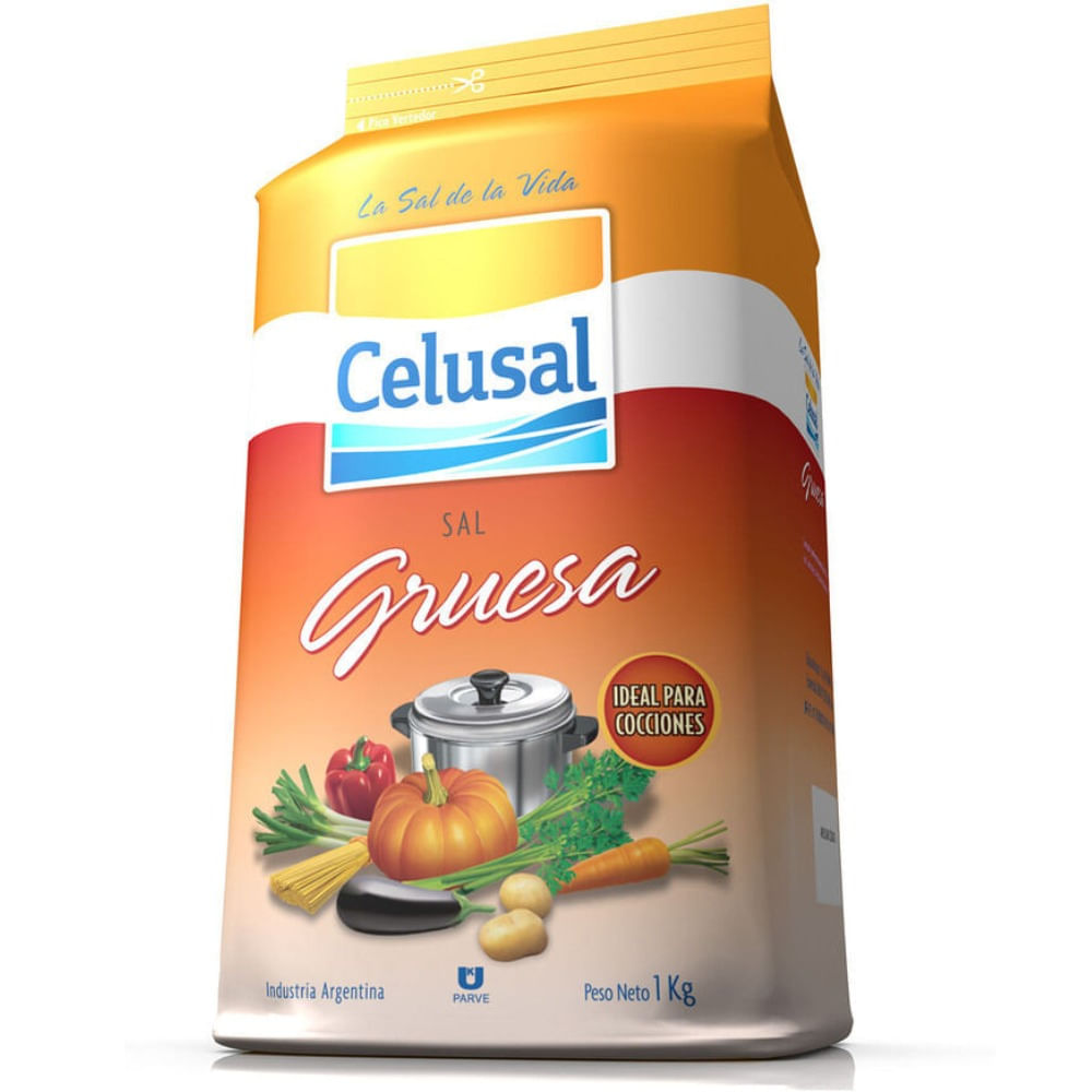 Sal gruesa Celusal paquete 1 kg.