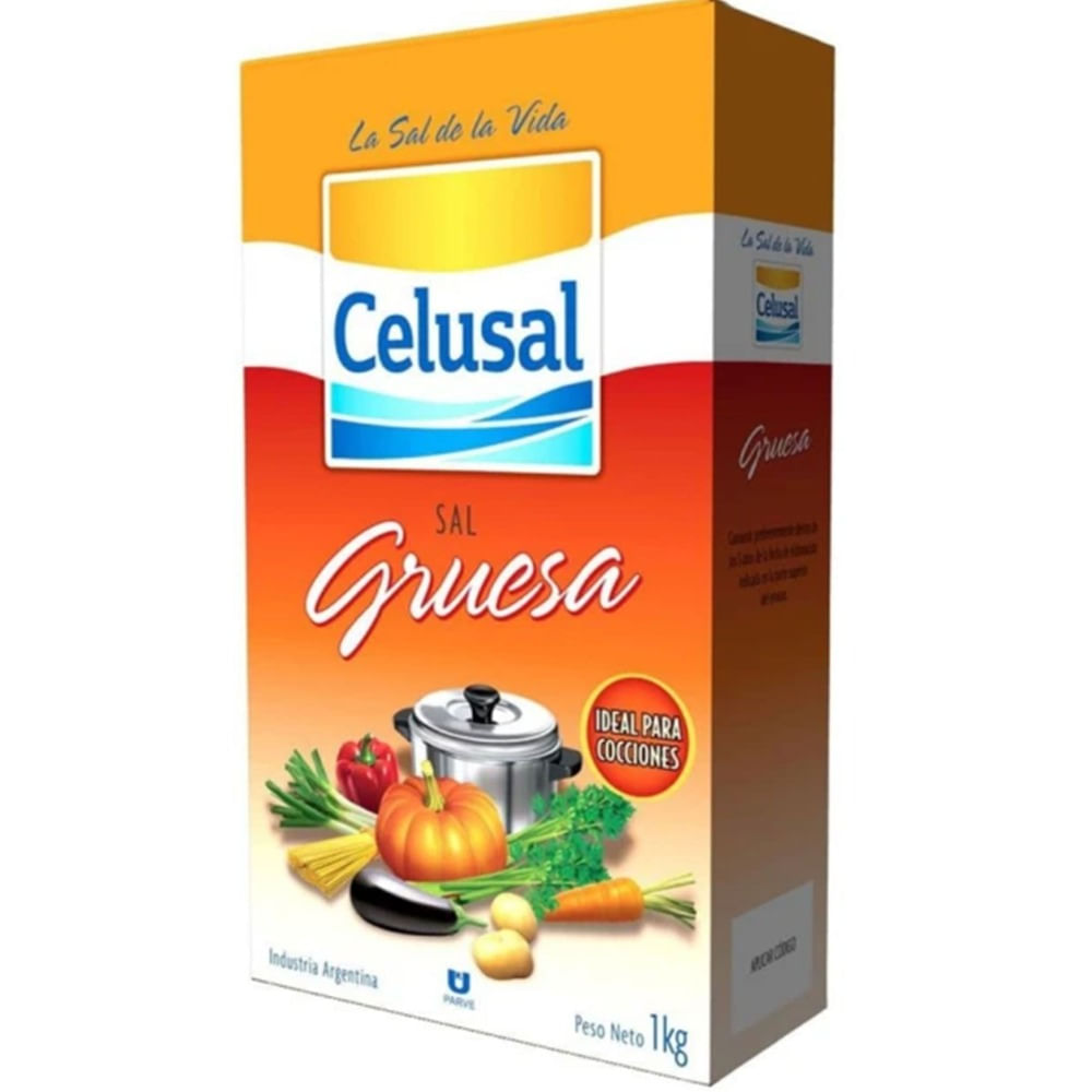 Sal gruesa Celusal caja 1 kg.