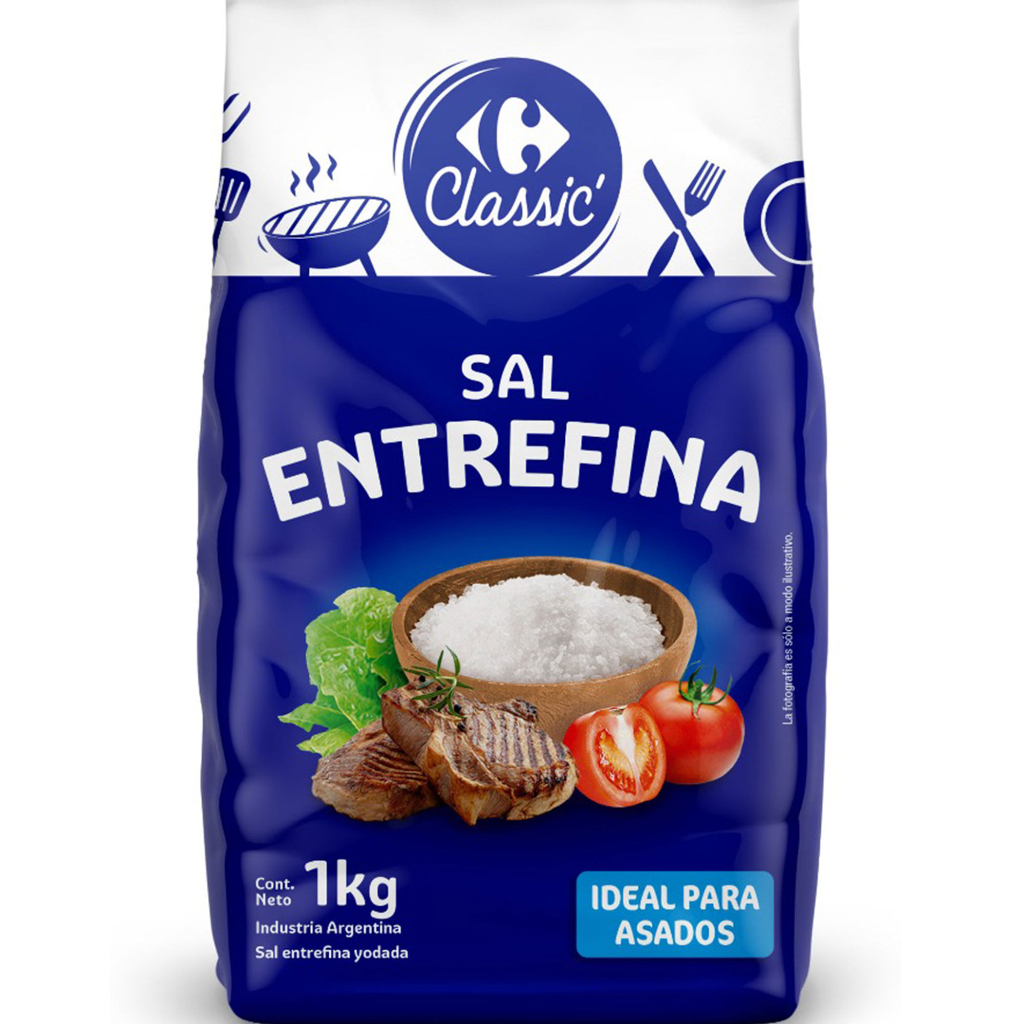 Sal entrefina Carrefour Classic bolsa 1 kg
