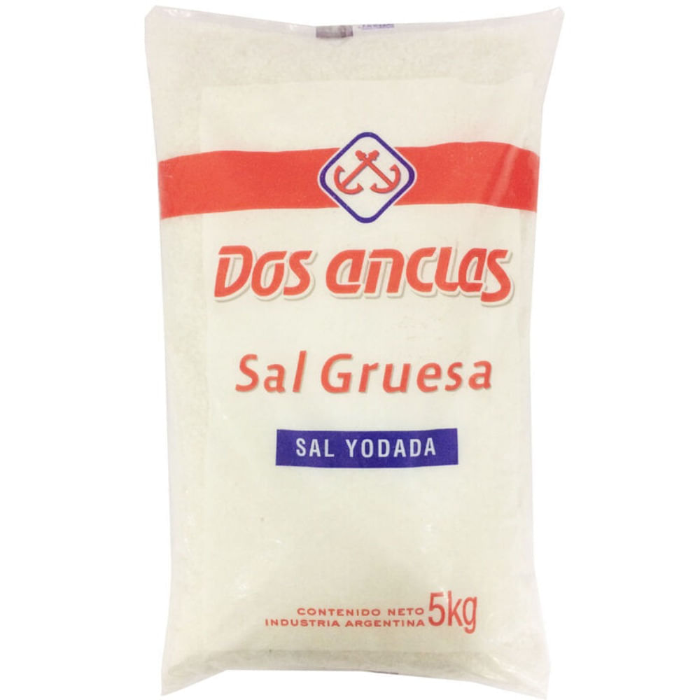 Sal gruesa Dos Anclas 5 kg.
