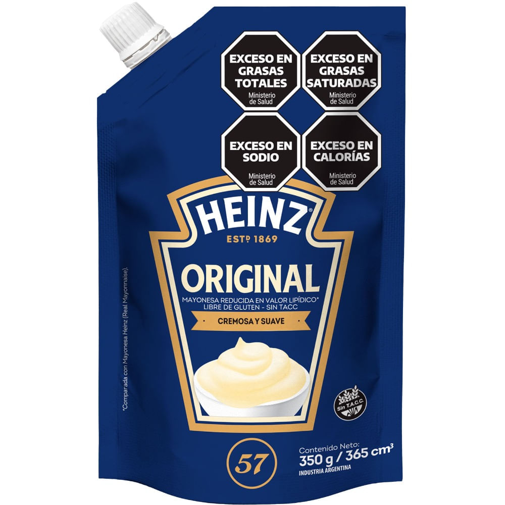 Mayonesa Heinz con jugo de limón 350 g.