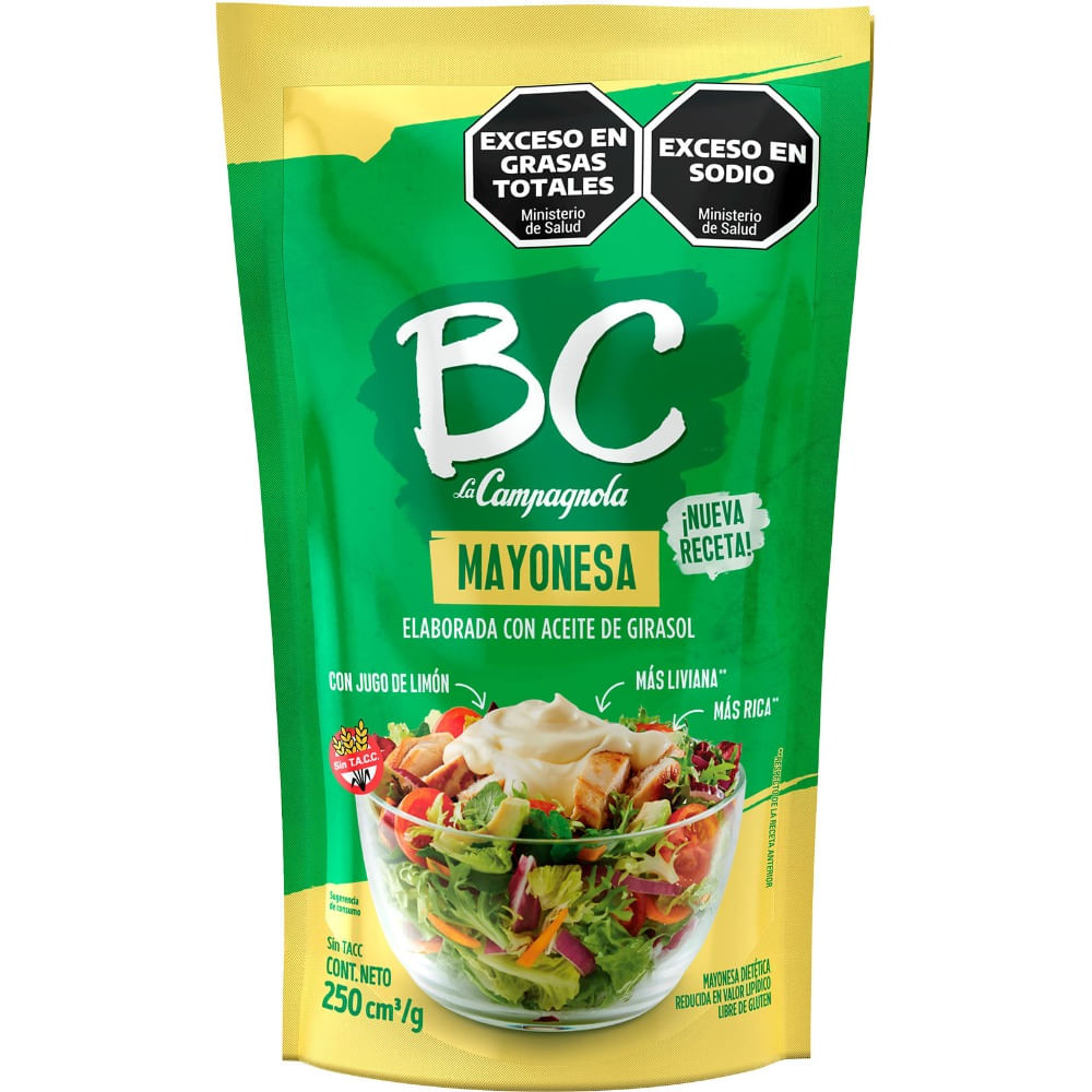 Mayonesa light BC La Campagnola 250 g.