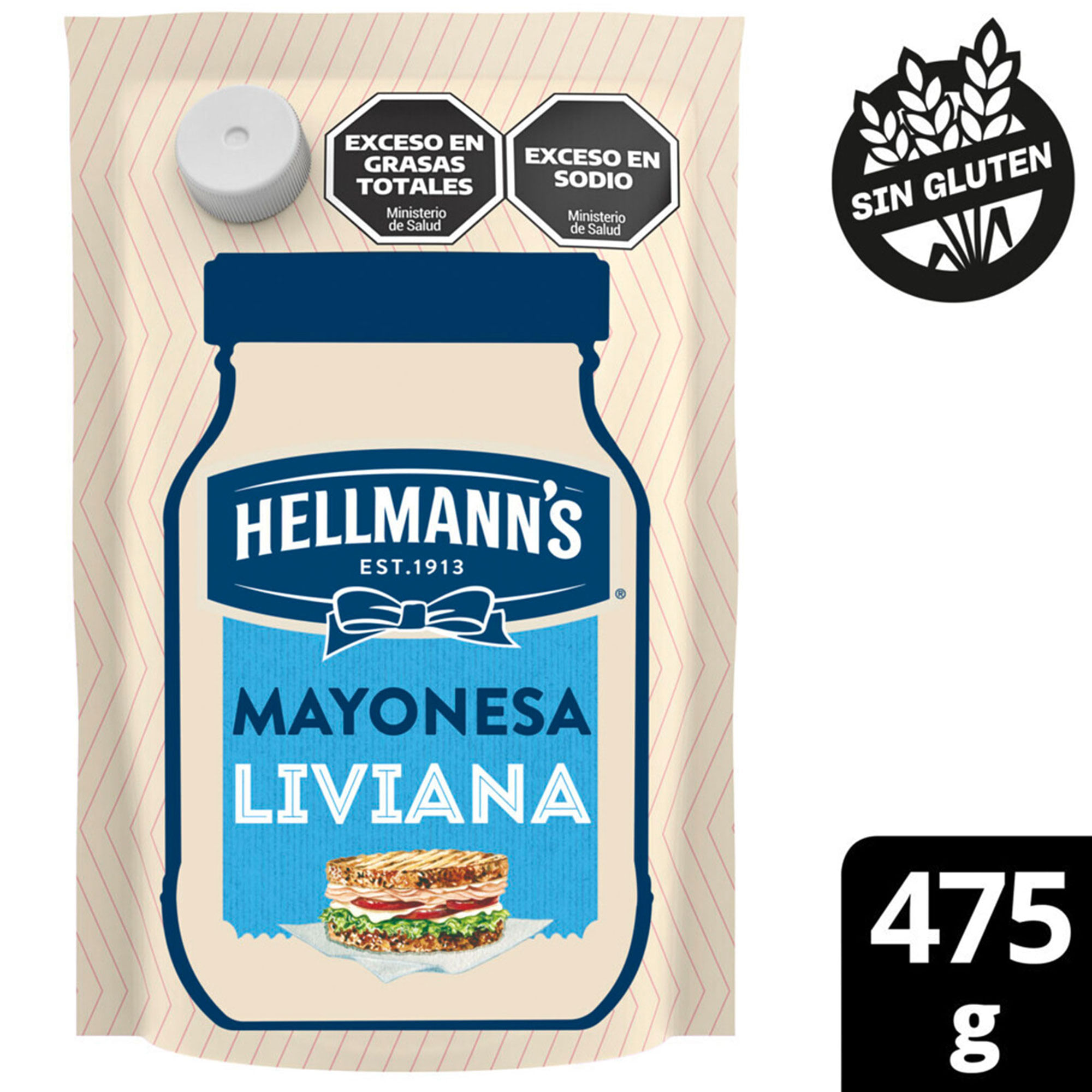 Mayonesa liviana Hellmanns dp 475 g