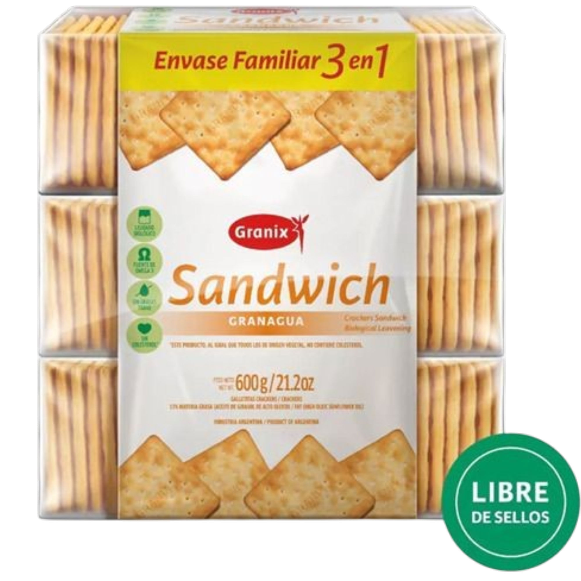 Galletitas sandwich granagua Granix 600 grs