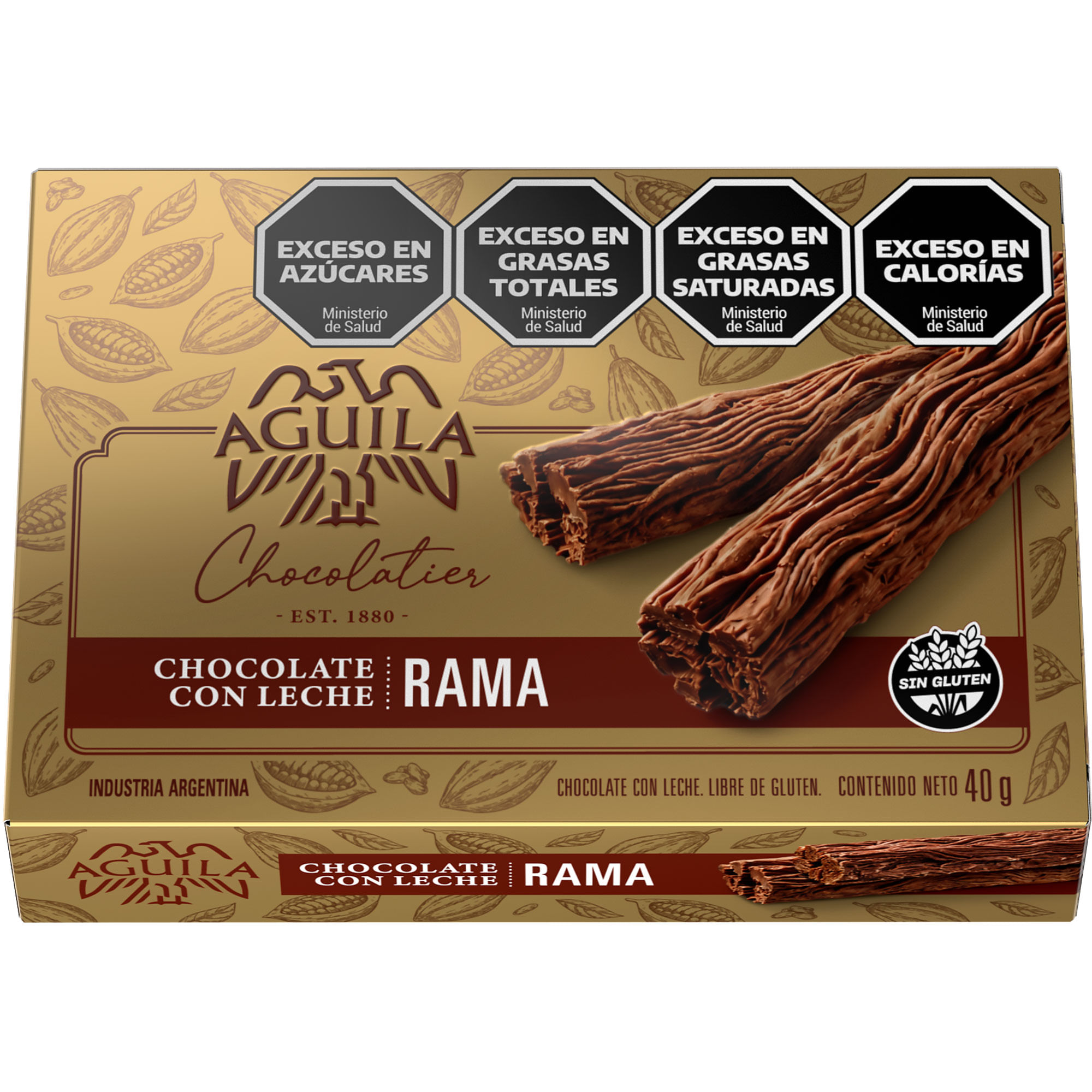 Chocolate en rama con leche Aguila Chocolatier 40 grs