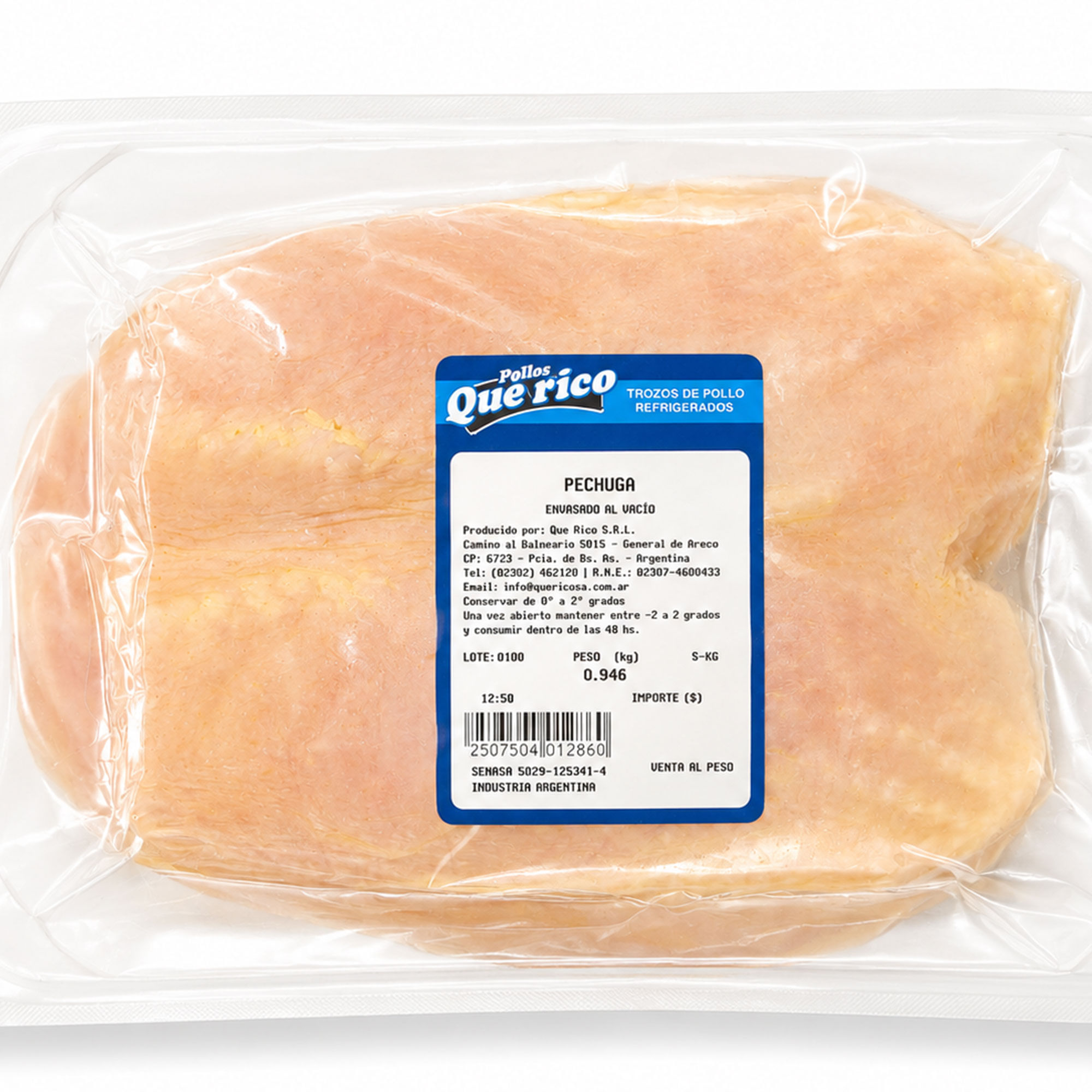 Pechuga de pollo al vacio Que Rico x kg