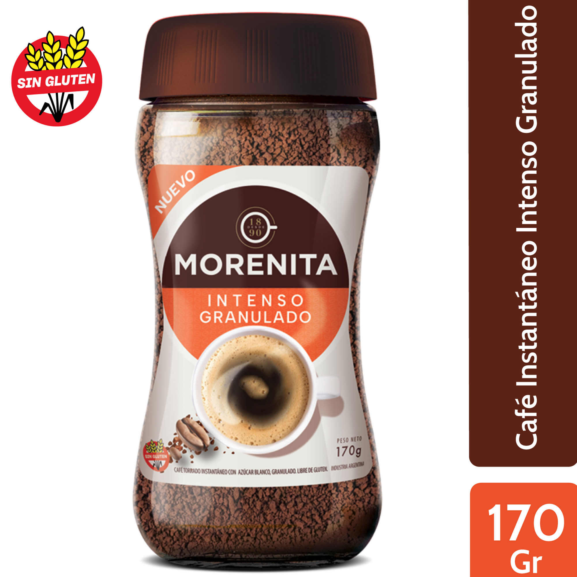 Café instantáneo intenso Morenita frasco 170 grs