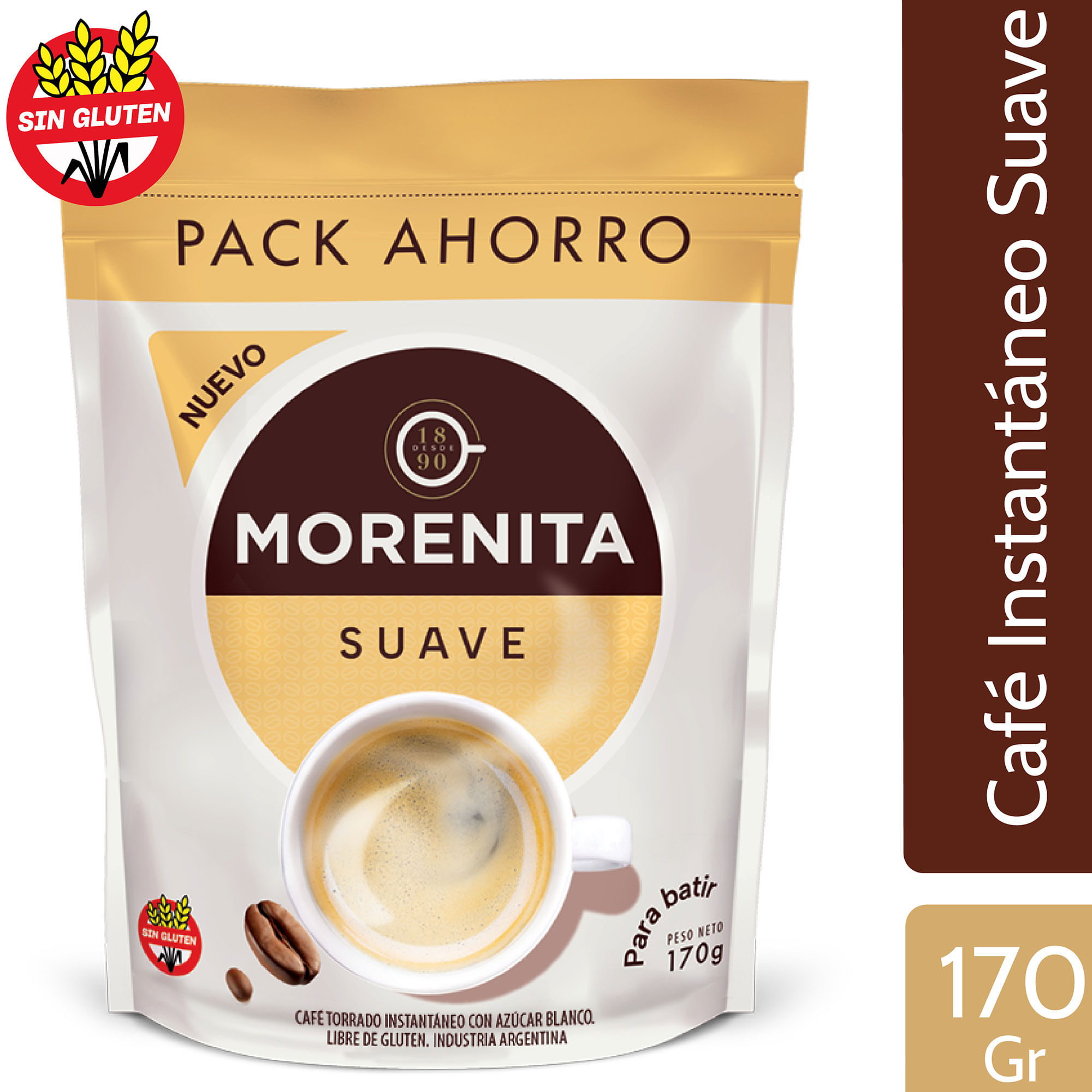 Café instantáneo suave Morenita dp 170 grs