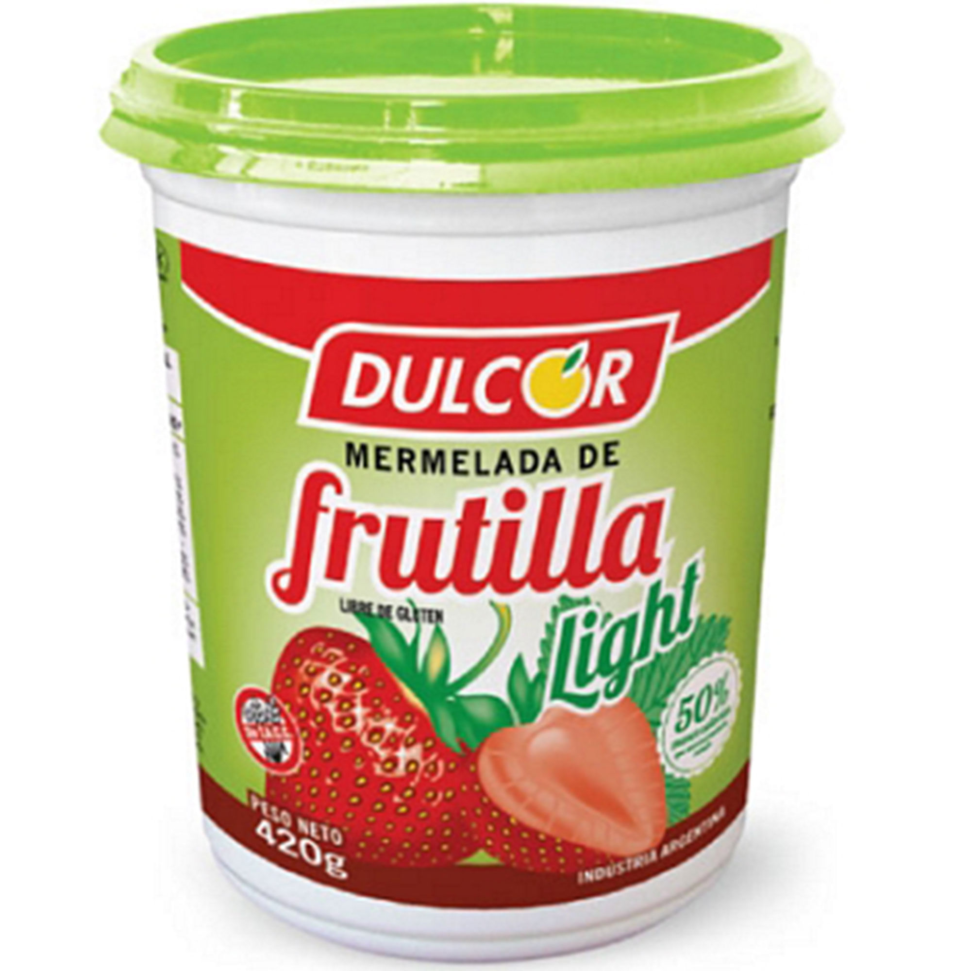 Mermelada de frutilla light Dulcor en pote 420 grs