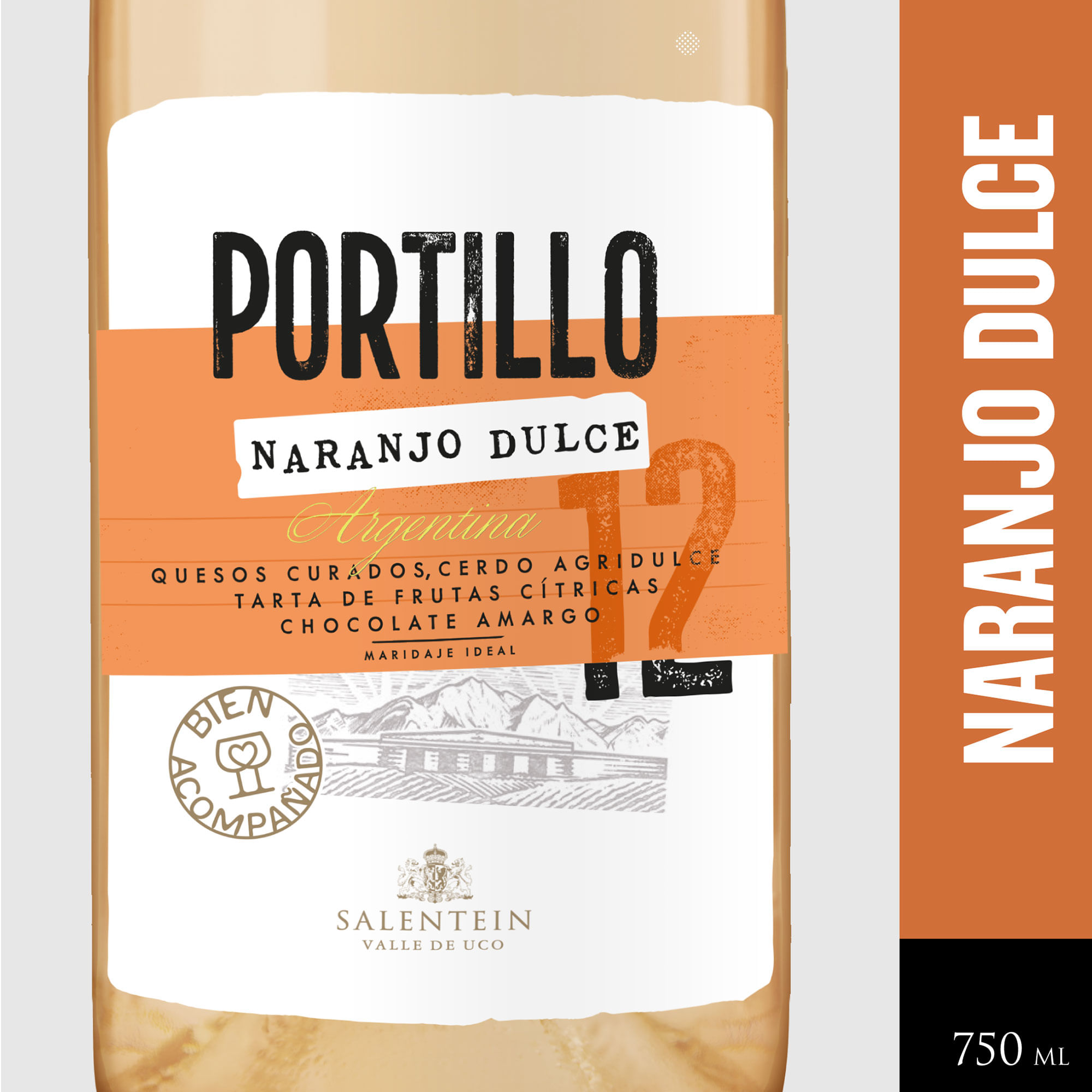 Vino naranjo dulce Portillo en botella 750 ml