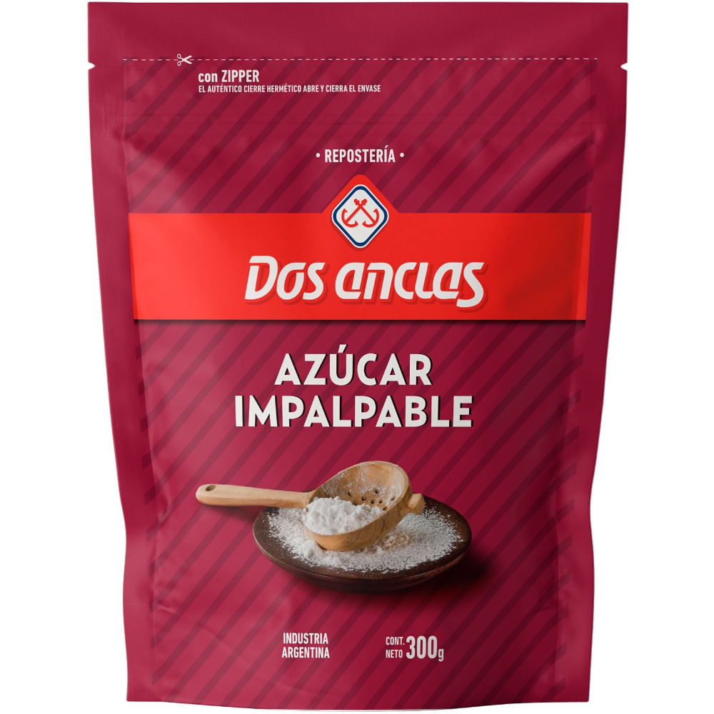 Azúcar impalpable Dos Anclas bolsa 300 g.