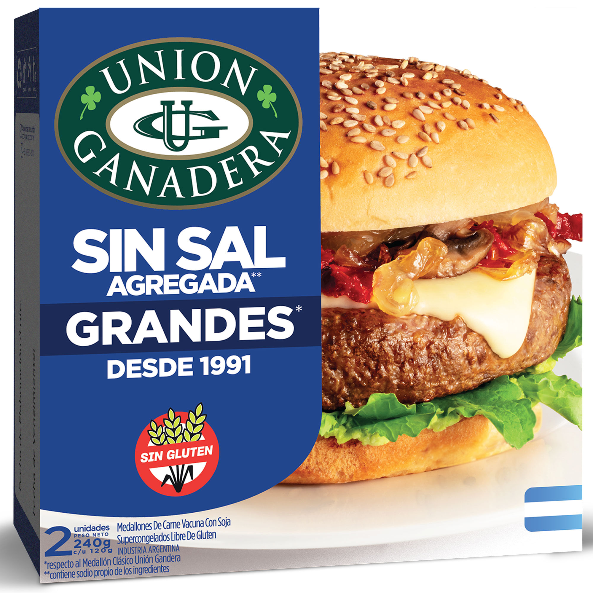 Medallones de carne sin sal Unión Ganadera 2 uni