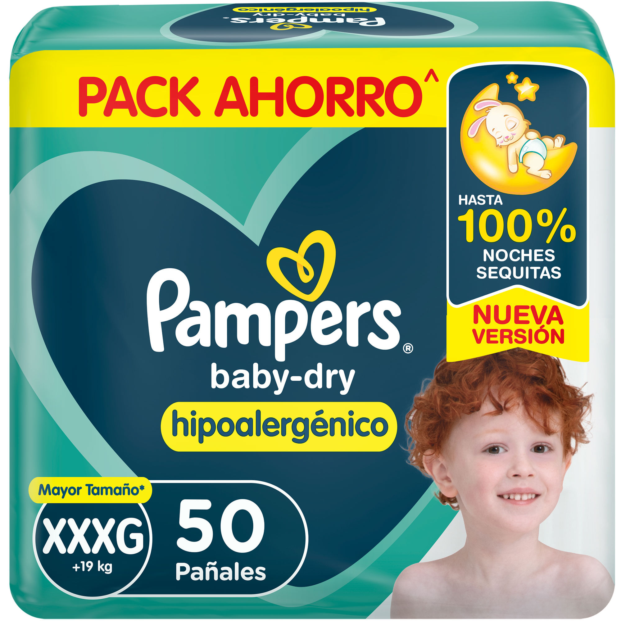 Pañales Pampers Babydry talle XXXG 50 uni