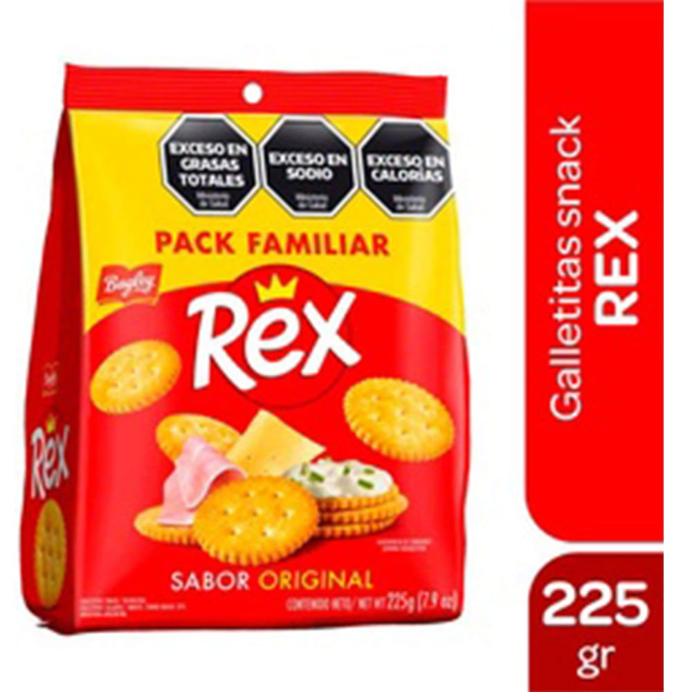 Galletitas sabor original Rex 225 g.